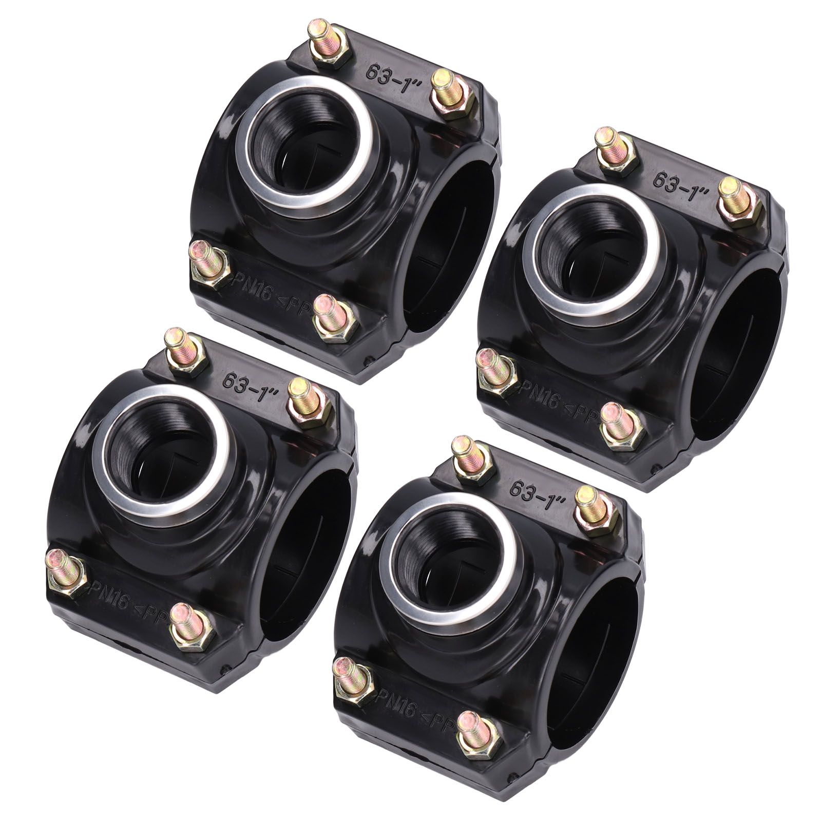 4 Sets Water Drain Saddle Plastic Pipe Additional Quick Connector Tee Kit G1 Female Thread - Image 7