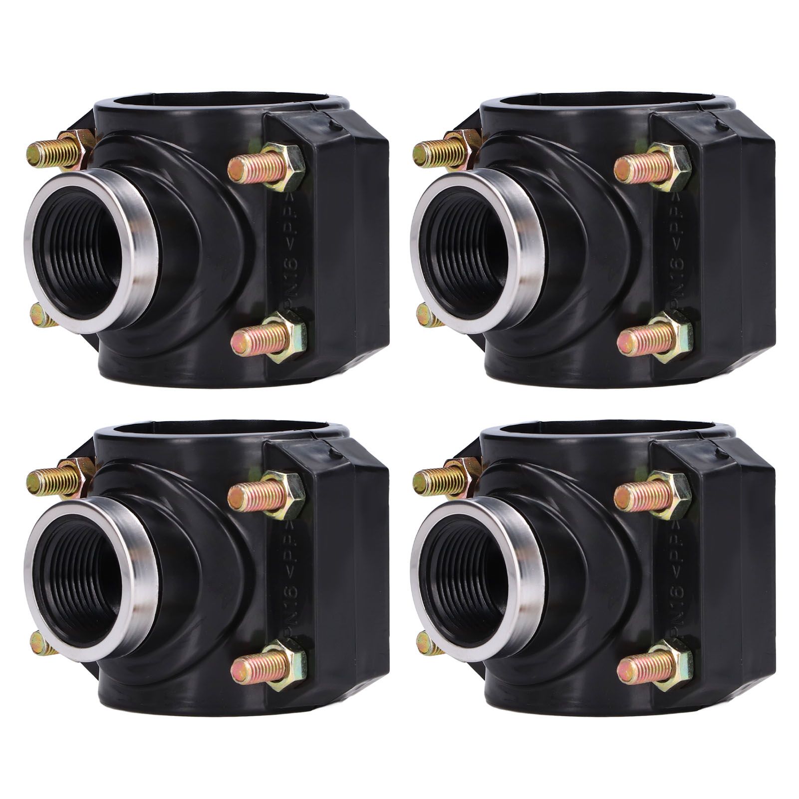4 Sets Water Drain Saddle Plastic Pipe Additional Quick Connector Tee Kit G1 Female Thread - Image 8