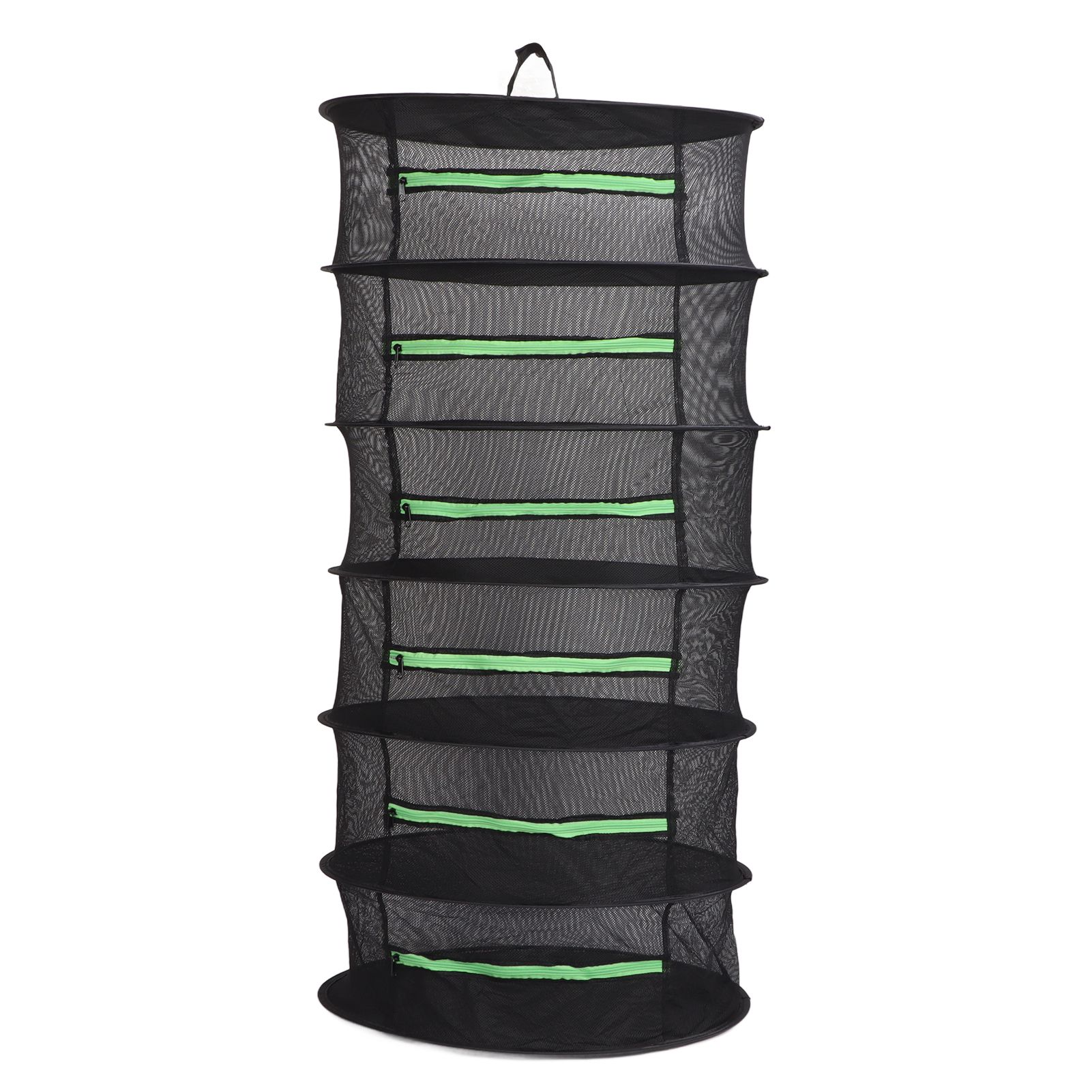 Herb Drying Rack Breathable Mesh Hanging Foldable Dryer with Zippers Ring for Garden Plant - Image 2