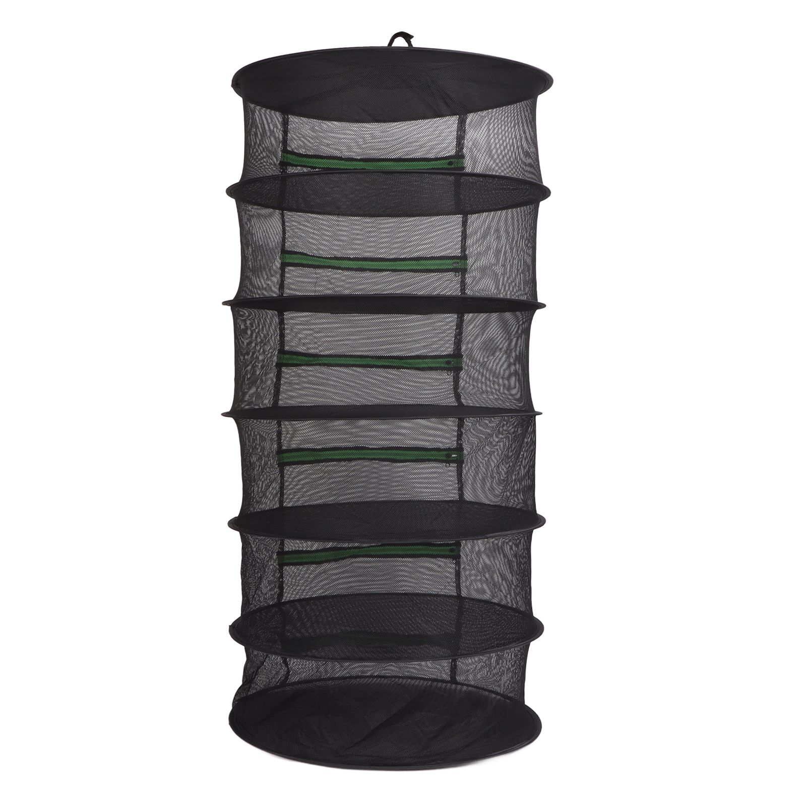 Herb Drying Rack Breathable Mesh Hanging Foldable Dryer with Zippers Ring for Garden Plant - Image 5