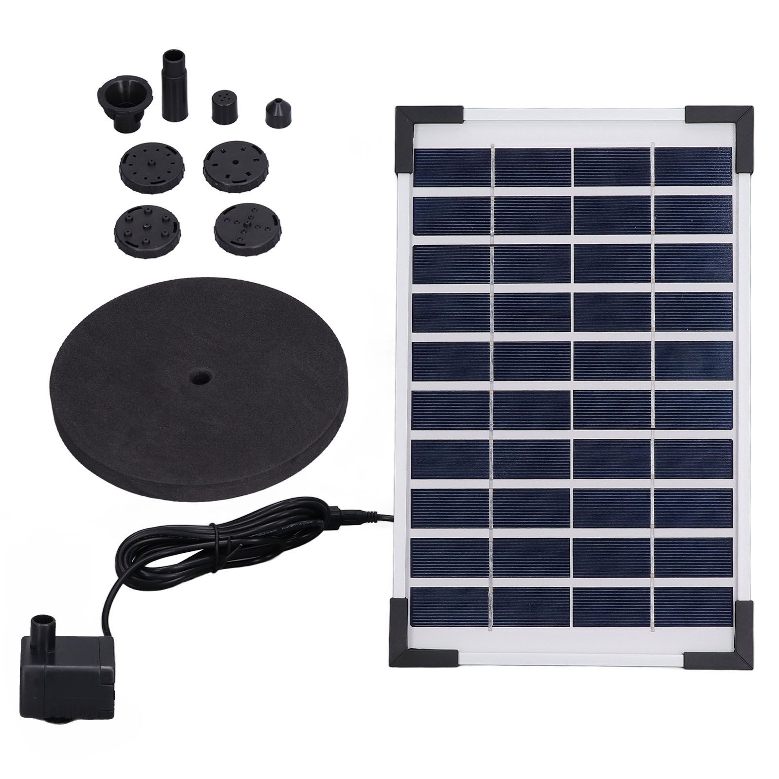 10V 5W Solar Fountain Kit Floating Solar Fountain Water Pump Kit for Gardens Pools Fish Tanks Aquariums - Image 1