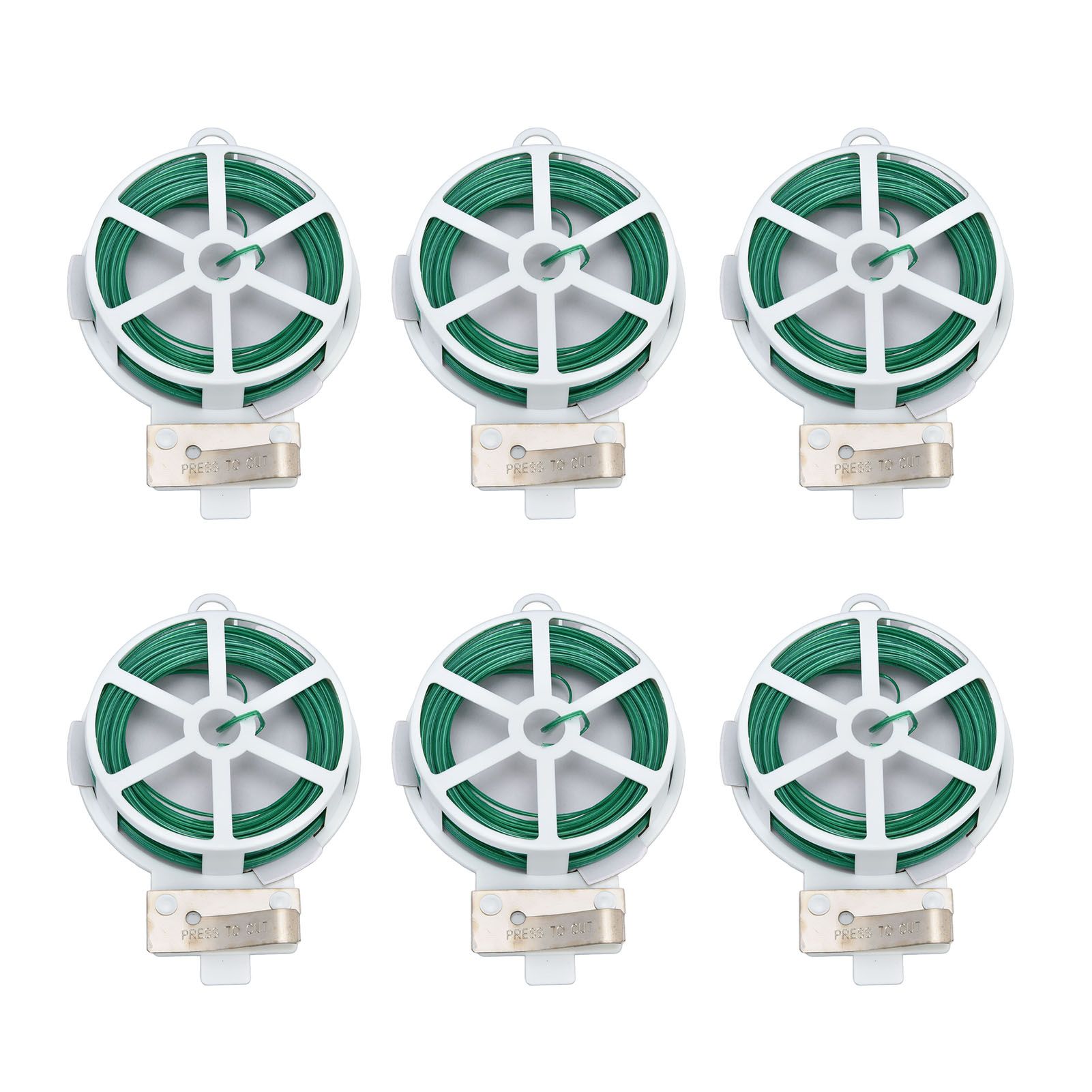6Pcs Green Tie Wire Gardening Twist Tie Climbing Vine Tie Wire for DIY Flower Fixed Plant Support - Image 1