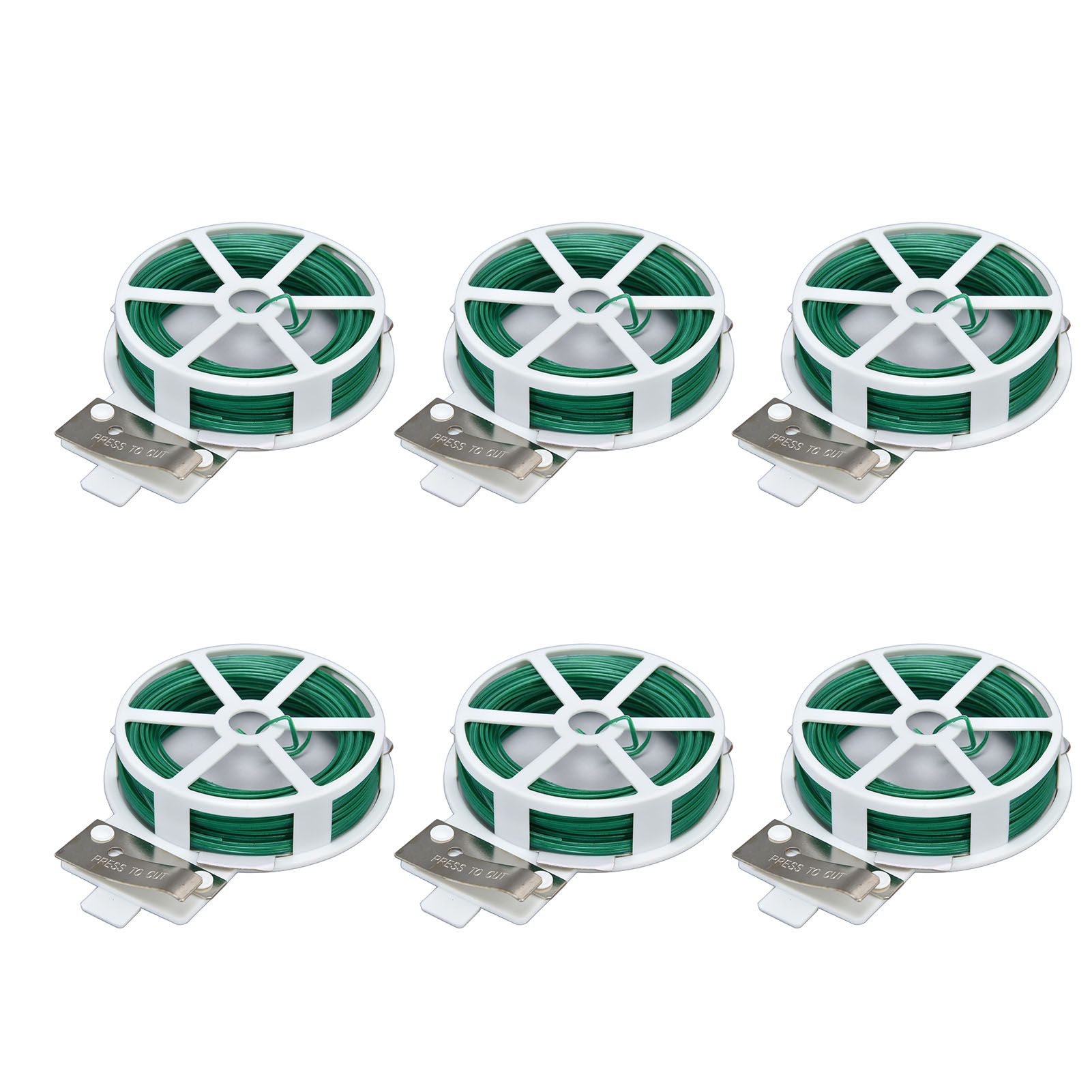 6Pcs Green Tie Wire Gardening Twist Tie Climbing Vine Tie Wire for DIY Flower Fixed Plant Support - Image 2