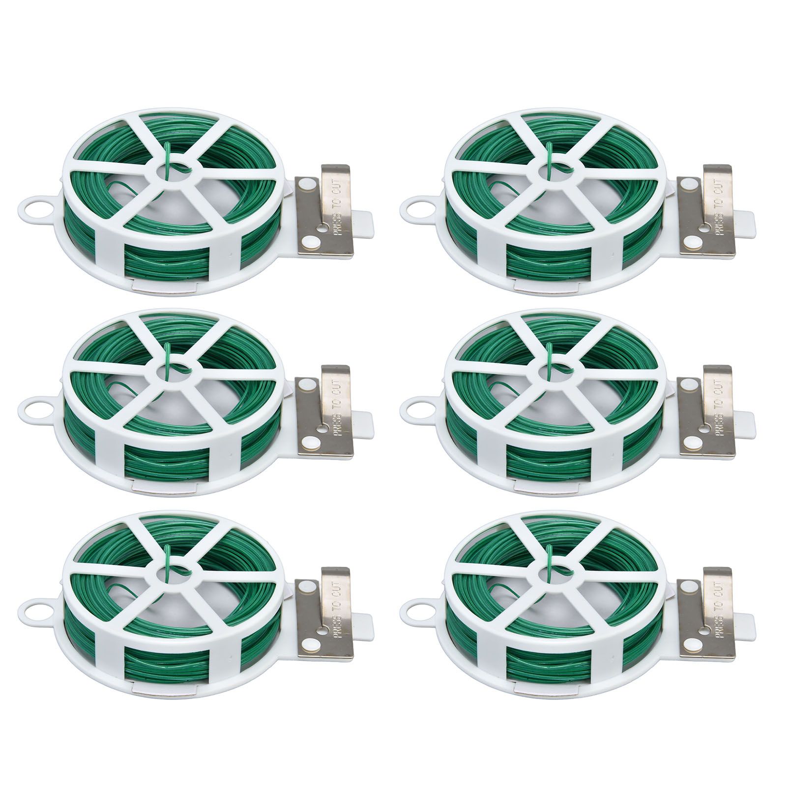 6Pcs Green Tie Wire Gardening Twist Tie Climbing Vine Tie Wire for DIY Flower Fixed Plant Support - Image 5