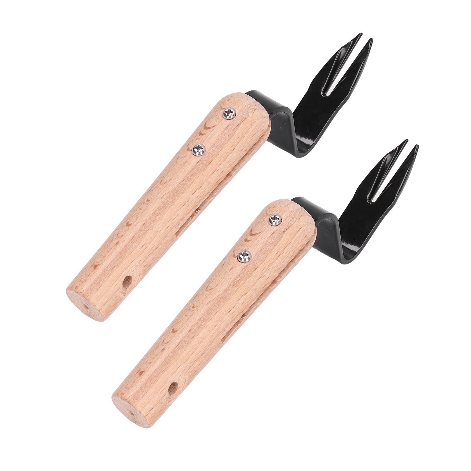 2Pcs Forked Head Hand Weeder Puller Wood Handle Remove Weeds Shovel Garden Weeding Fork Trimming Tools Planting Gadgets - Image 5