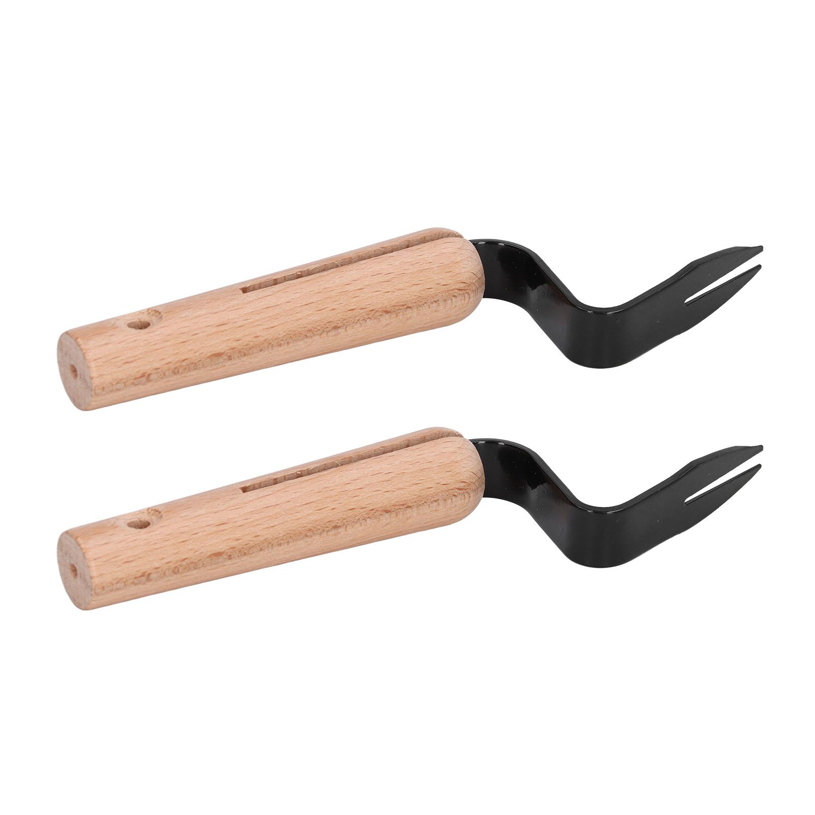2Pcs Forked Head Hand Weeder Puller Wood Handle Remove Weeds Shovel Garden Weeding Fork Trimming Tools Planting Gadgets - Image 6