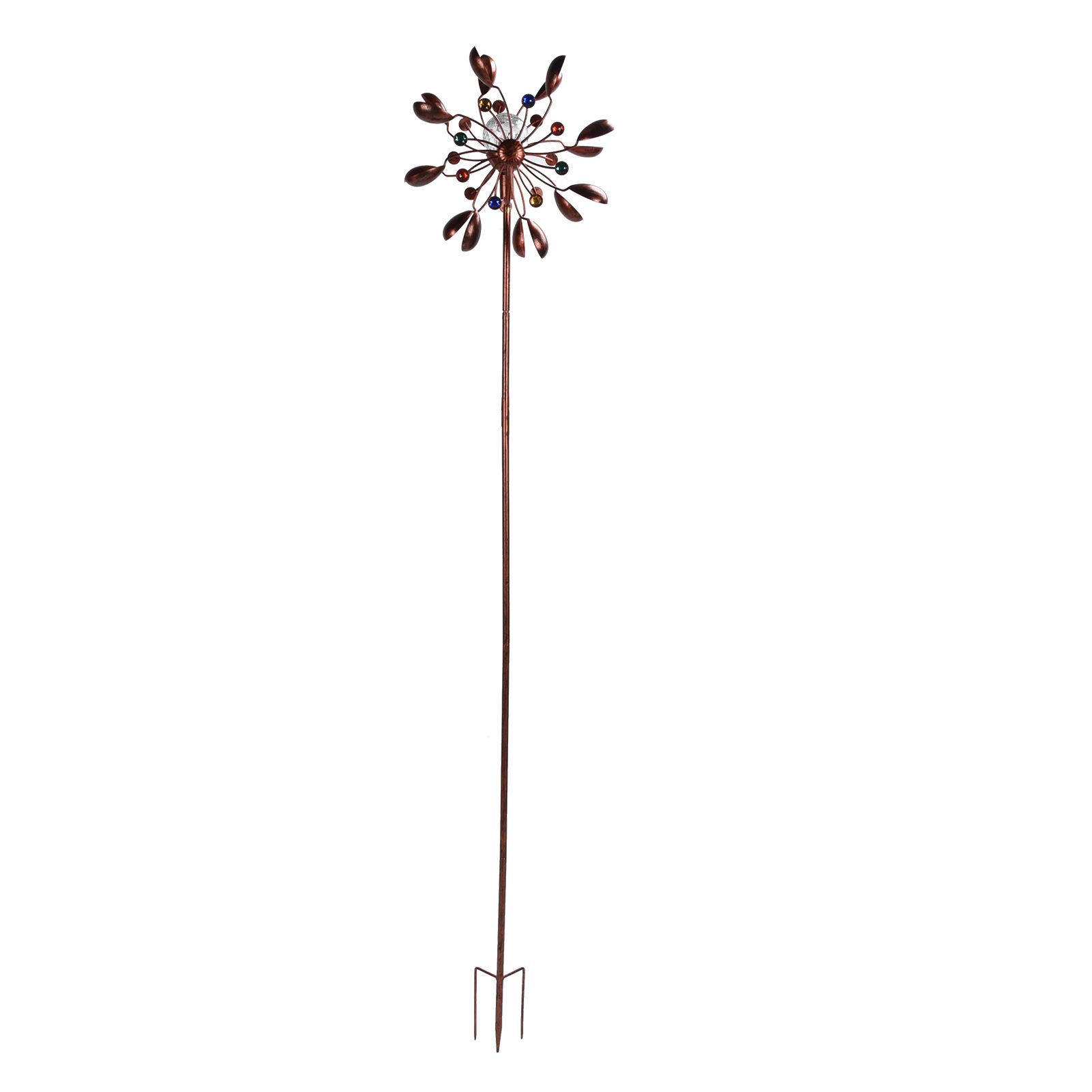 Solar Wind Spinners Multi Color LED Lights Garden Wind Catcher Windmill for Courtyard - Image 3