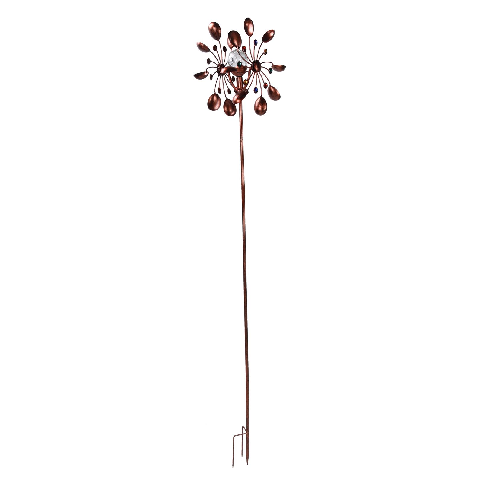 Solar Wind Spinners Multi Color LED Lights Garden Wind Catcher Windmill for Courtyard - Image 7