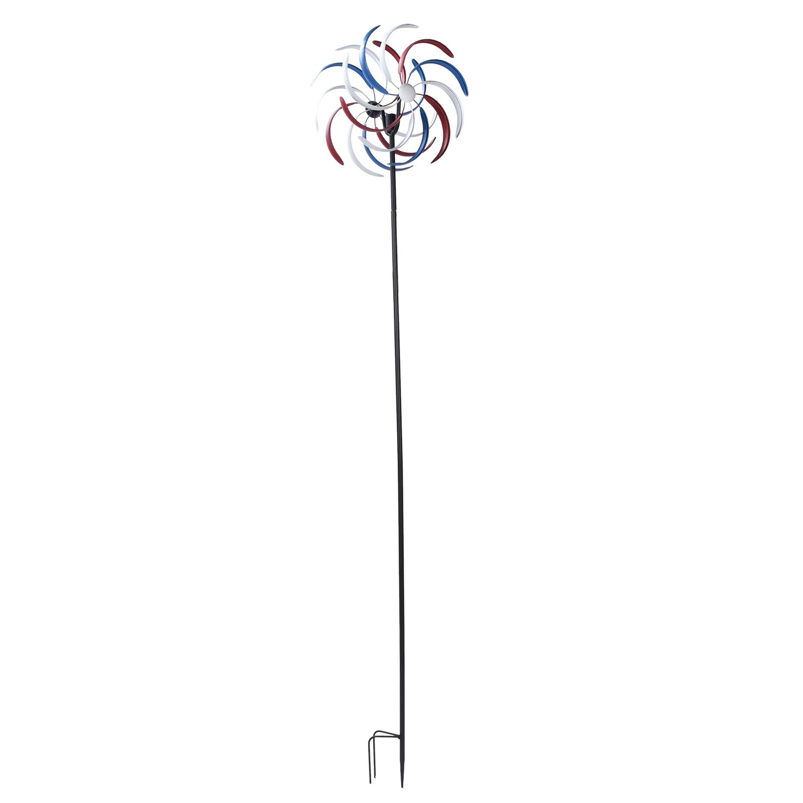 Outdoor Metal Wind Spinners LED Light Solar Powered Windmill for Yard Garden Lawns Decoration - Image 4