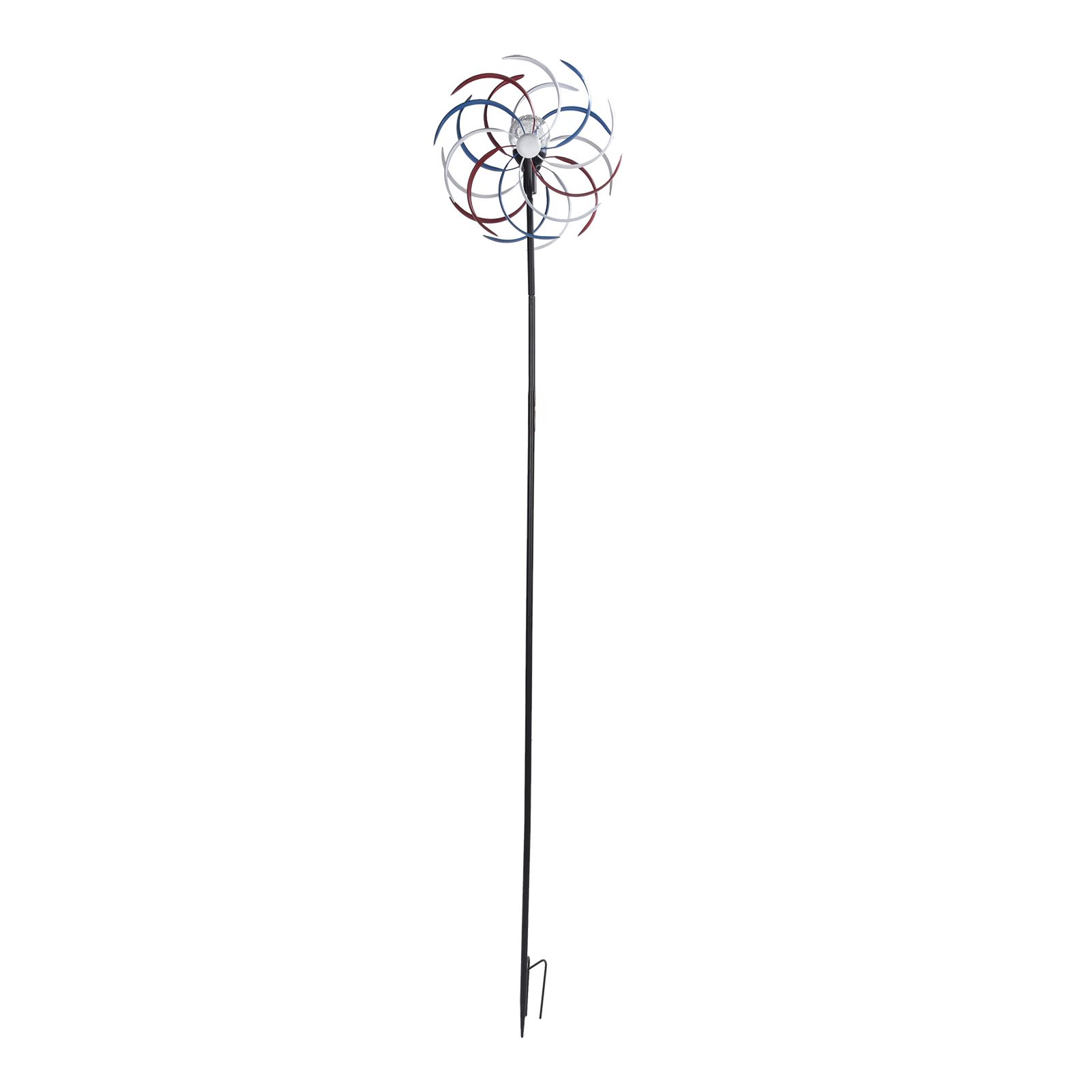 Outdoor Metal Wind Spinners LED Light Solar Powered Windmill for Yard Garden Lawns Decoration - Image 5