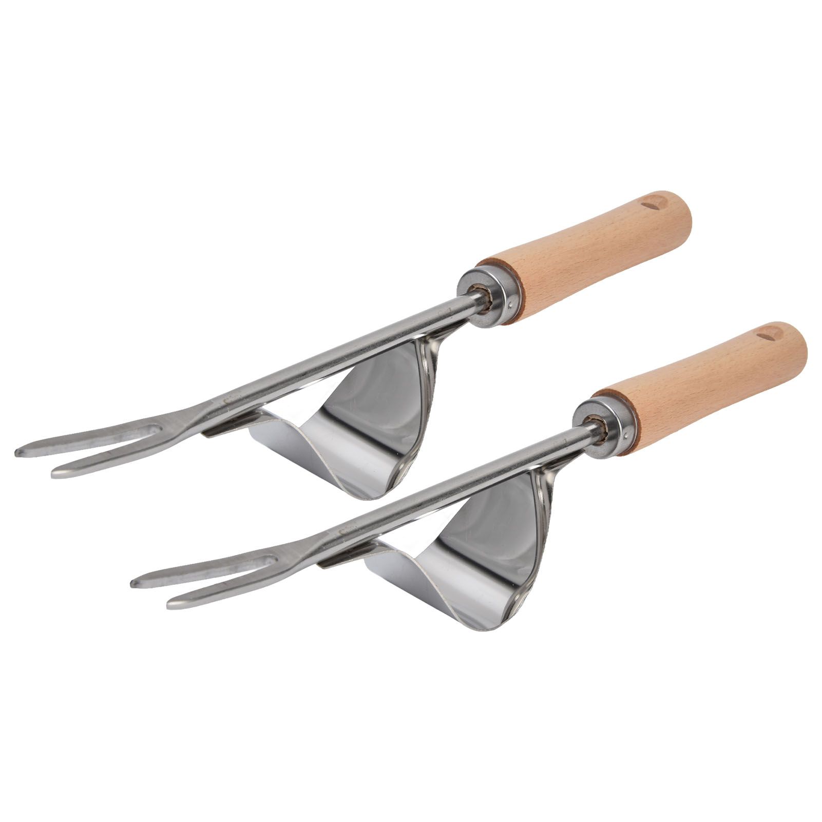 2Pcs Garden Hand Weeder Stainless Steel Sturdy Durable Rustproof Glossy Handle Weed Removal Tool - Image 7
