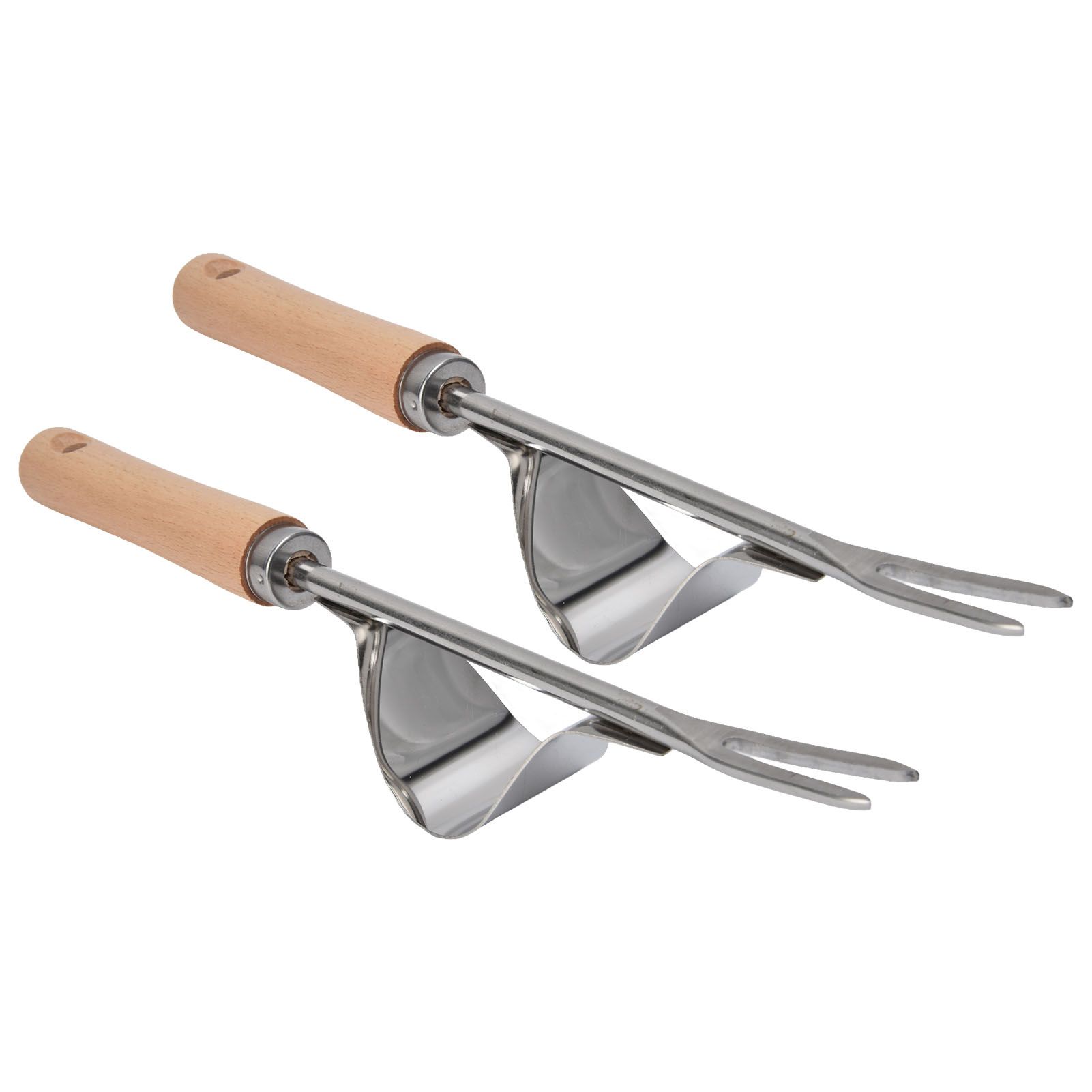 2Pcs Garden Hand Weeder Stainless Steel Sturdy Durable Rustproof Glossy Handle Weed Removal Tool - Image 8