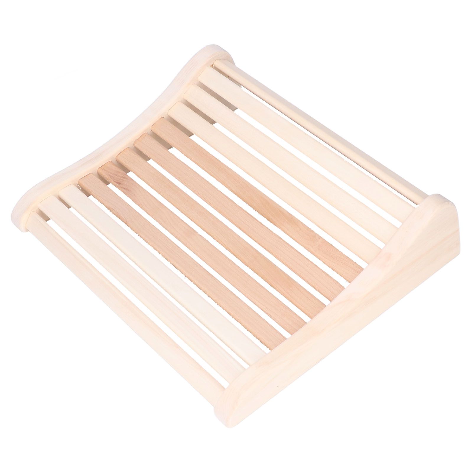 Sauna Pillow Relieving Pain Convenient Practical Relaxing Comfortable Ergonomic Design Wooden Back Bolster - Image 1
