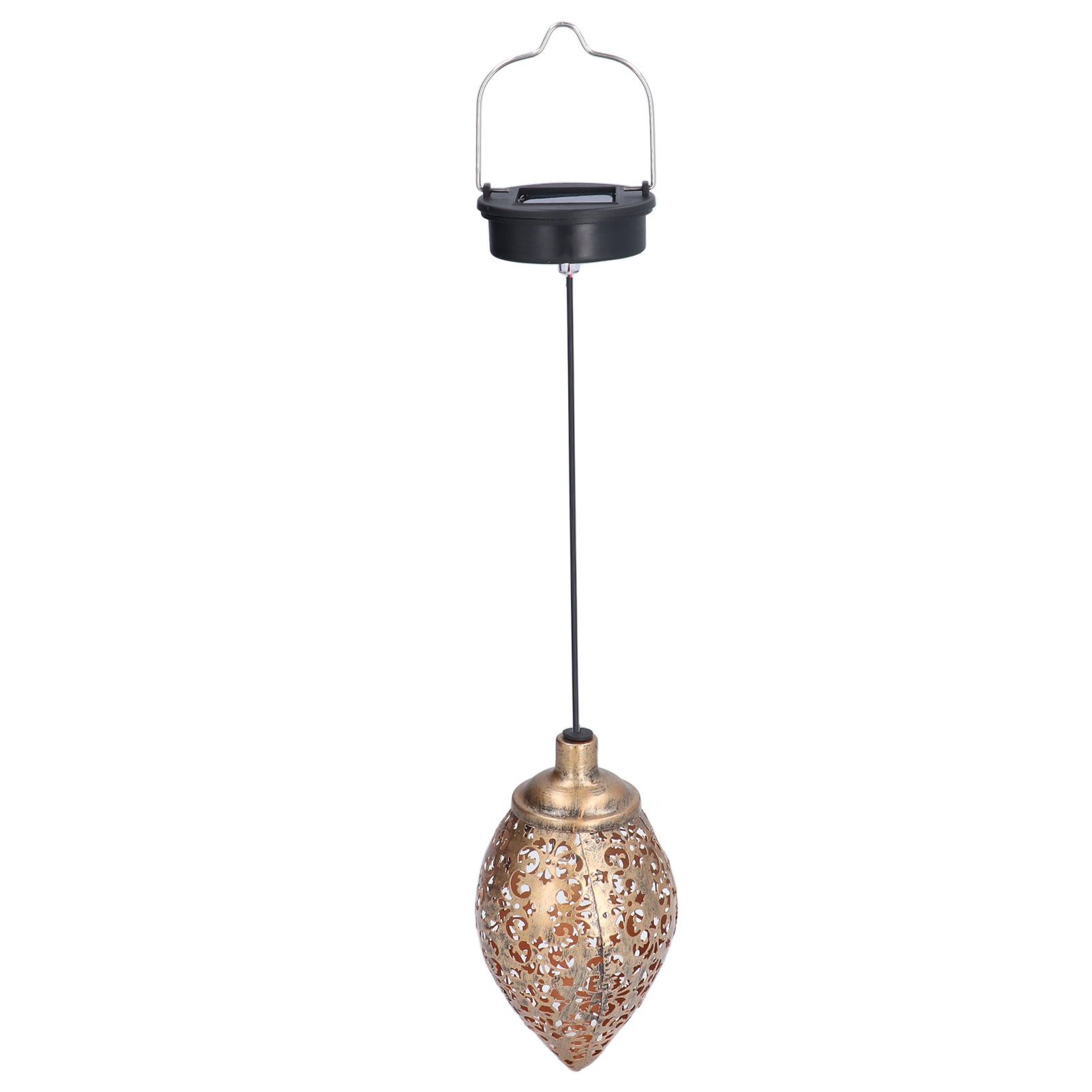 1.2V 0.5W Solar Wrought Iron Hollow Projection Lamp Outdoor Rainproof Solar Water Drop Chandelier - Image 1