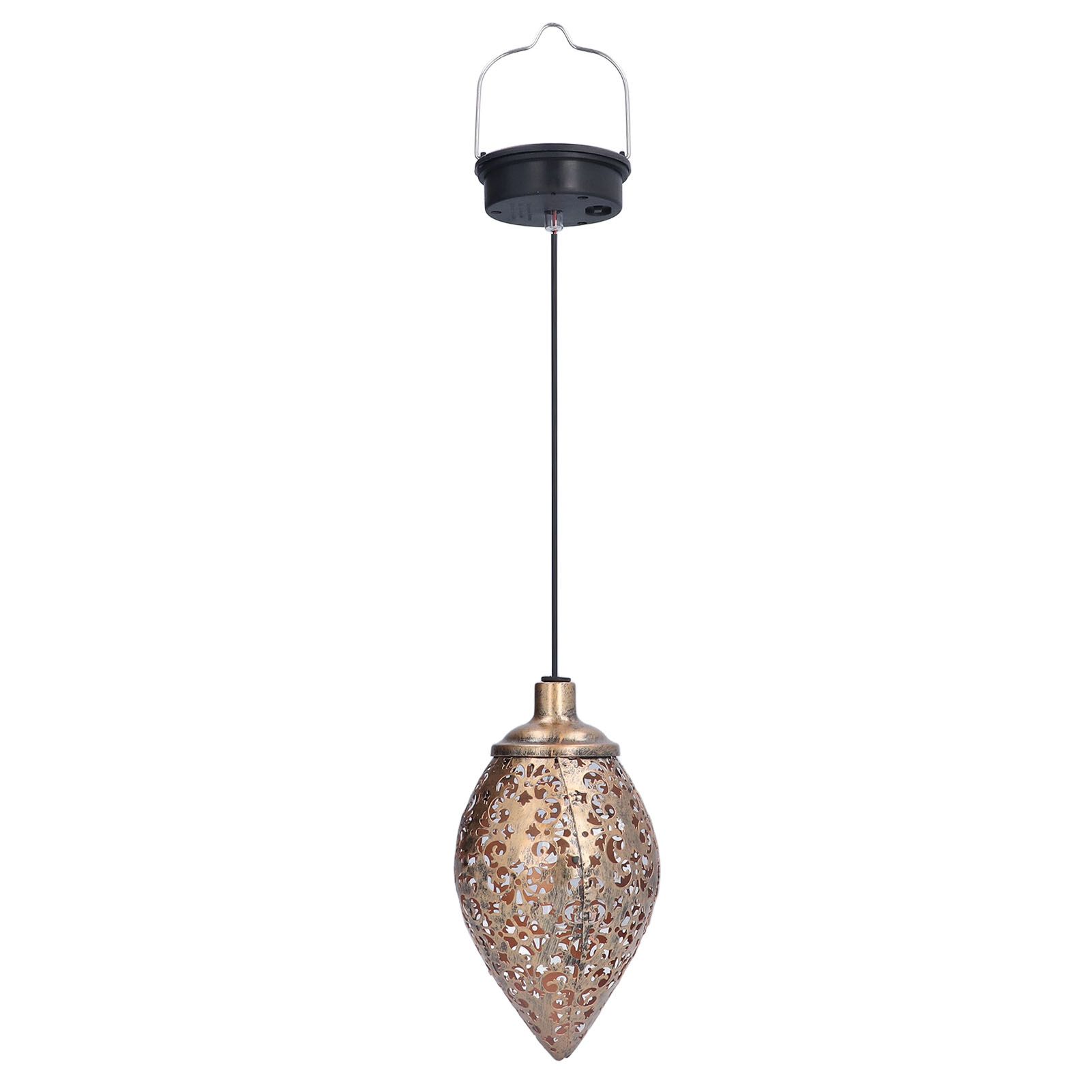 1.2V 0.5W Solar Wrought Iron Hollow Projection Lamp Outdoor Rainproof Solar Water Drop Chandelier - Image 2