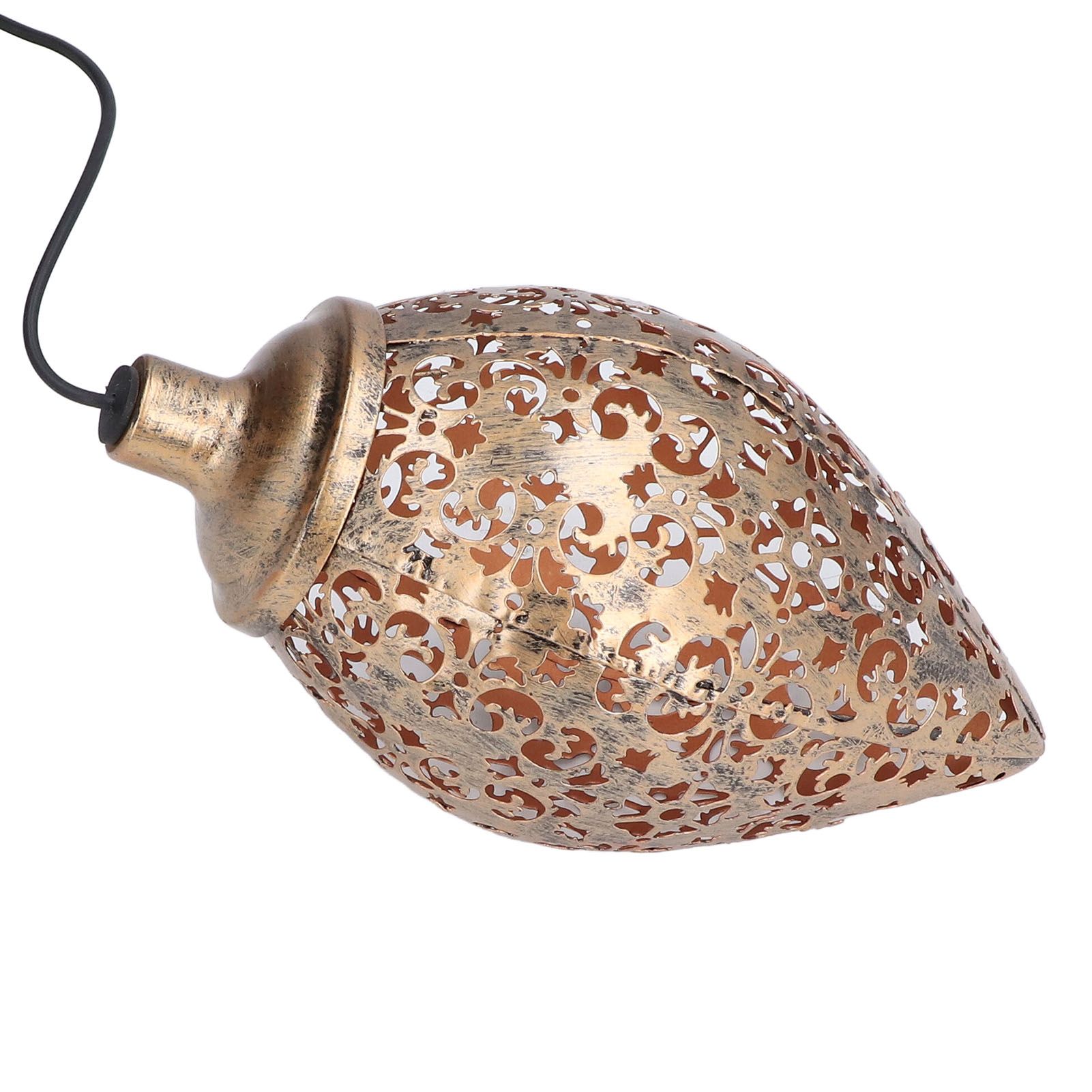 1.2V 0.5W Solar Wrought Iron Hollow Projection Lamp Outdoor Rainproof Solar Water Drop Chandelier - Image 4