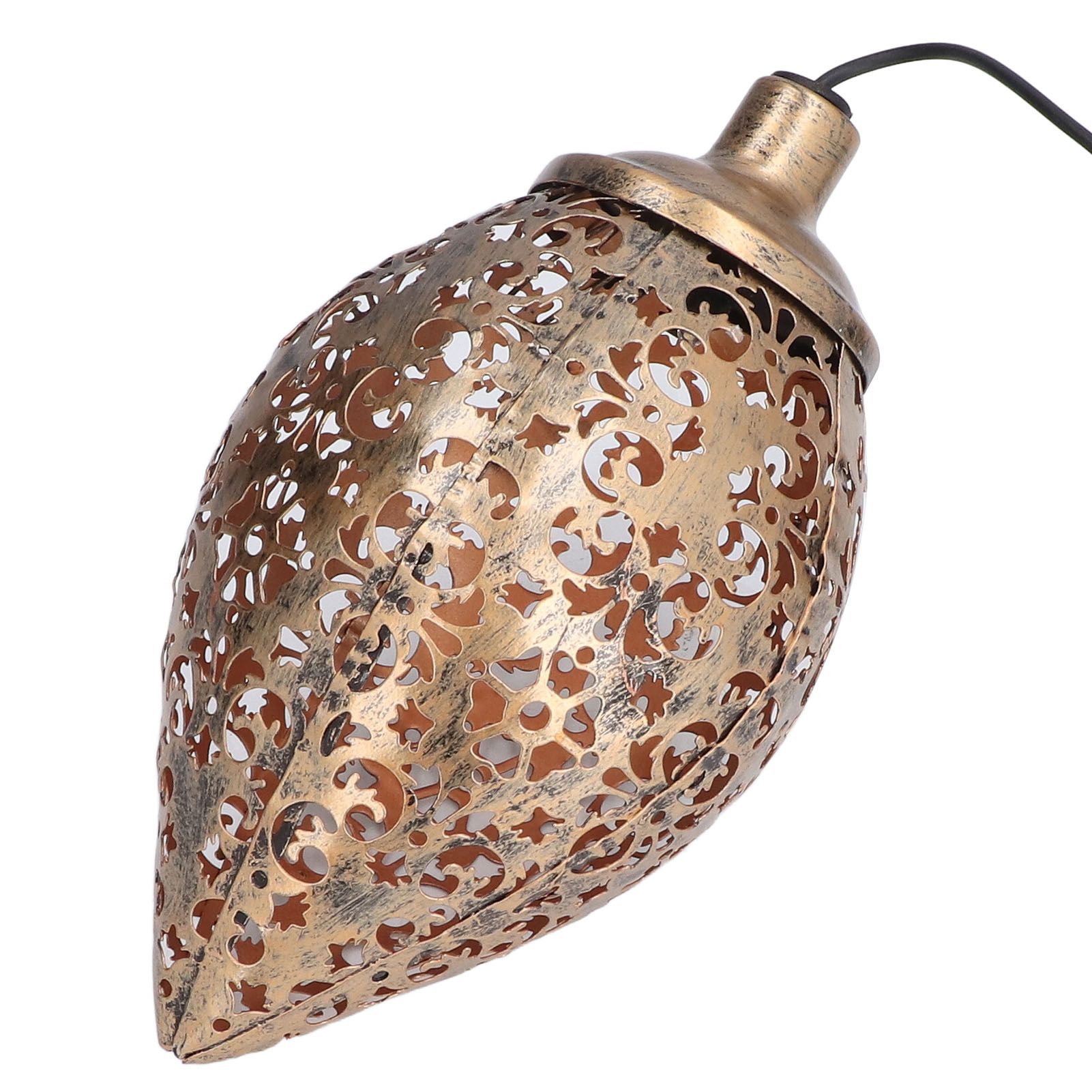 1.2V 0.5W Solar Wrought Iron Hollow Projection Lamp Outdoor Rainproof Solar Water Drop Chandelier - Image 5