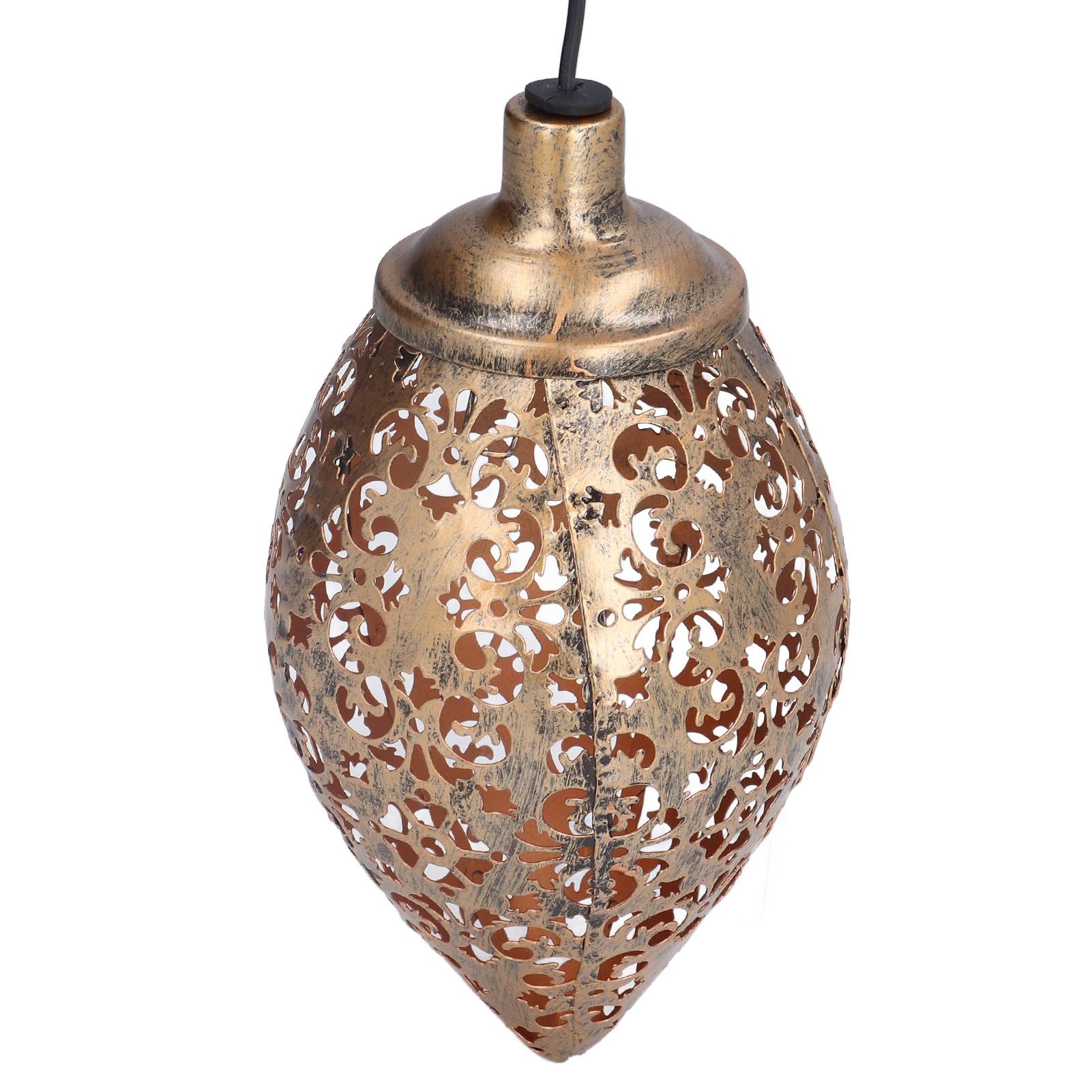 1.2V 0.5W Solar Wrought Iron Hollow Projection Lamp Outdoor Rainproof Solar Water Drop Chandelier - Image 6