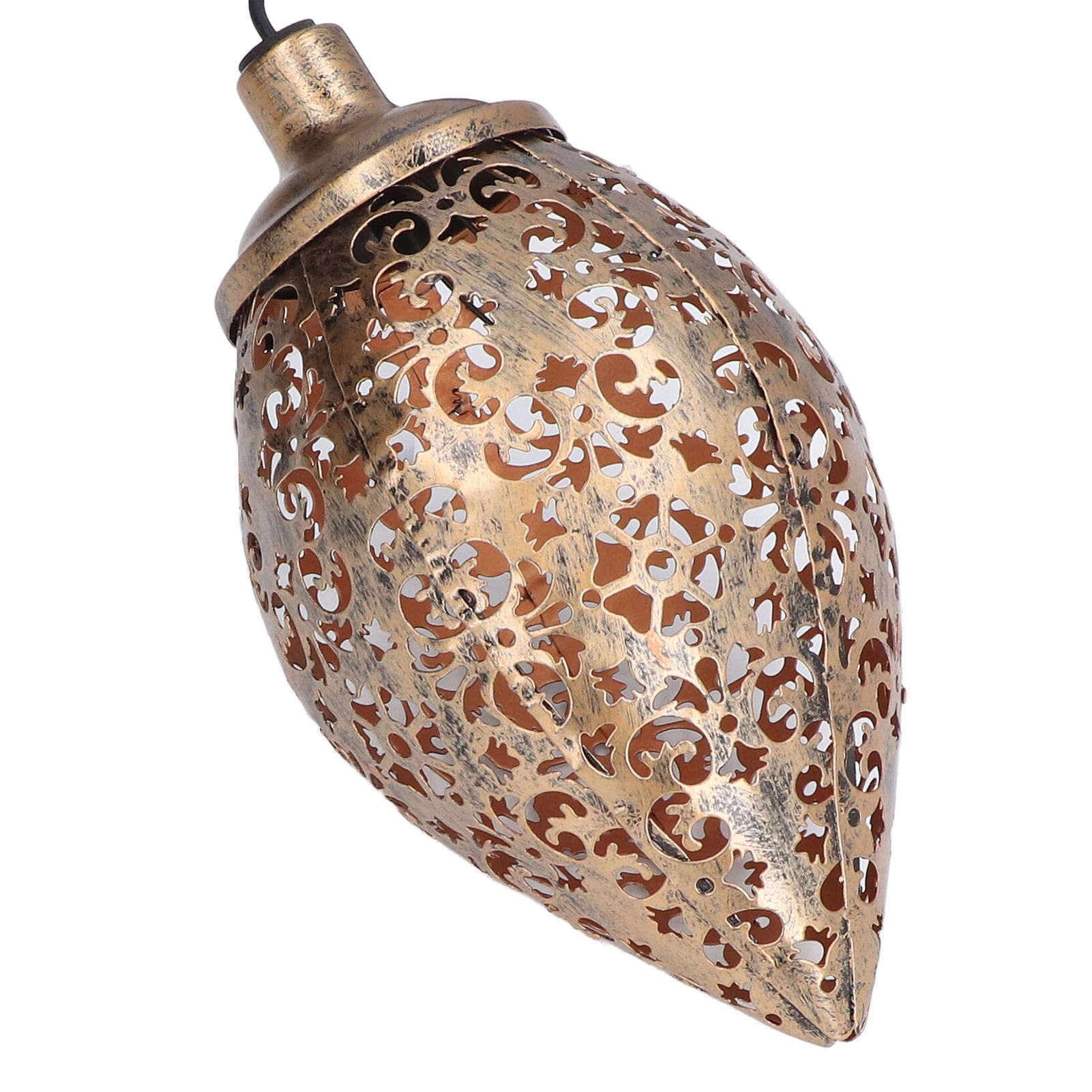 1.2V 0.5W Solar Wrought Iron Hollow Projection Lamp Outdoor Rainproof Solar Water Drop Chandelier - Image 7