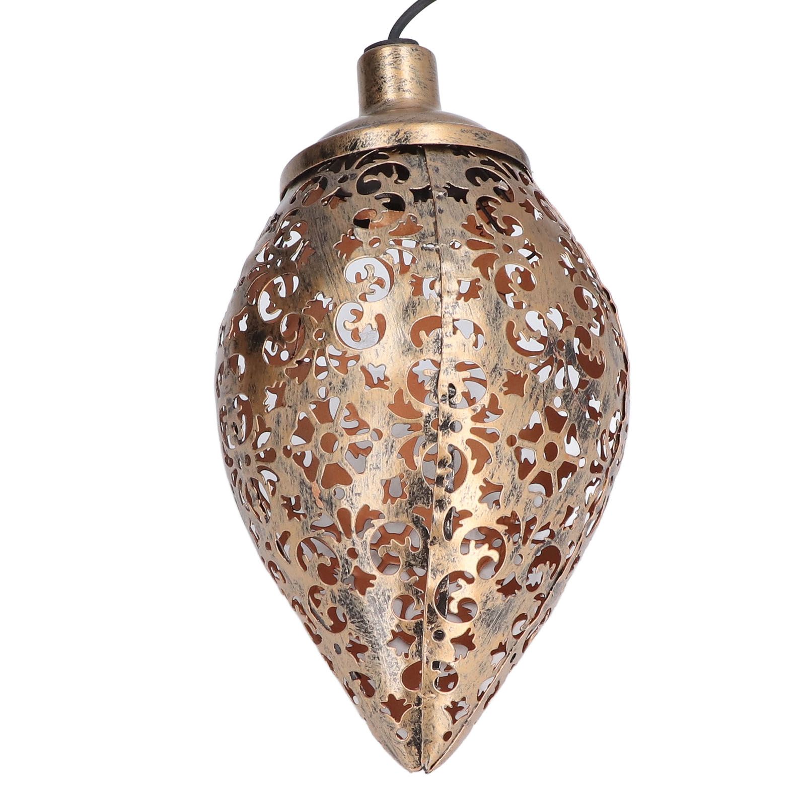 1.2V 0.5W Solar Wrought Iron Hollow Projection Lamp Outdoor Rainproof Solar Water Drop Chandelier - Image 8