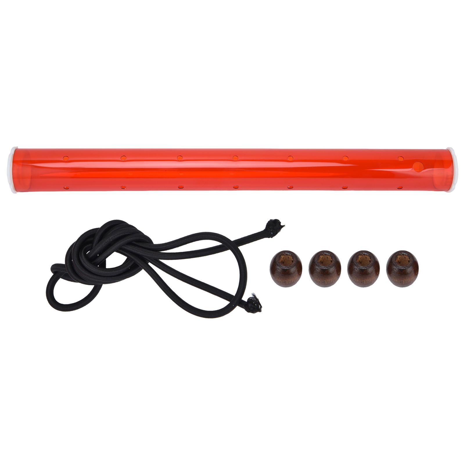Long Pipe Bird Feeder Red Transparent Outdoor Bird Feeder Tube Wild Bird Feeding Pipe for Garden - Image 1