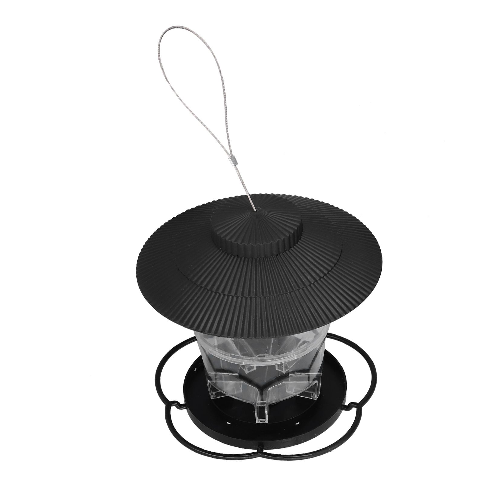 Bird Feeder 1L Durable ABS Easy Filling Transparent Container Portable Pavilion Design Hanging Bird Feeder - Image 2