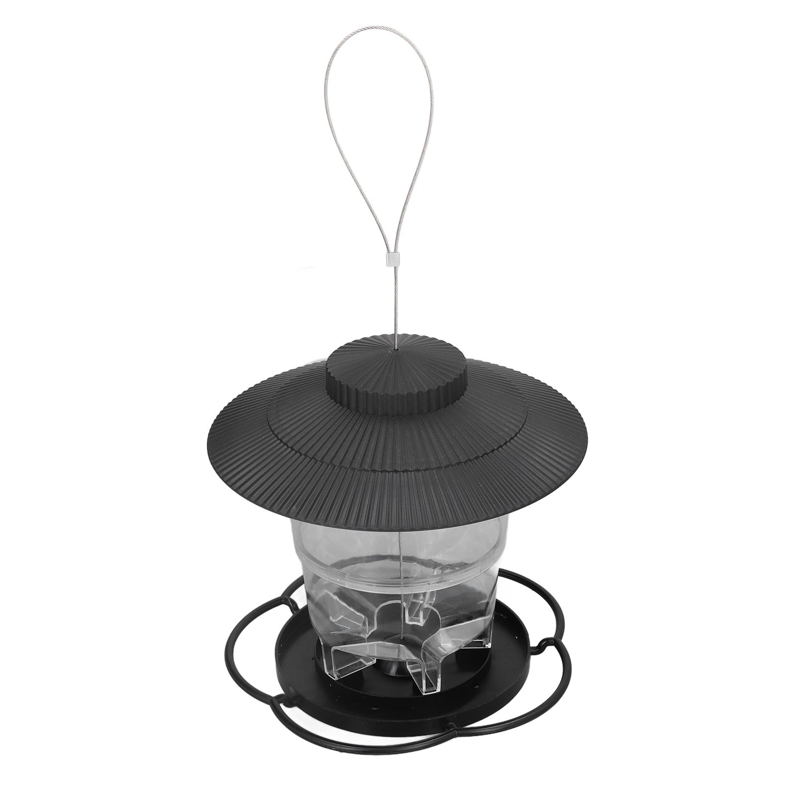 Bird Feeder 1L Durable ABS Easy Filling Transparent Container Portable Pavilion Design Hanging Bird Feeder - Image 4