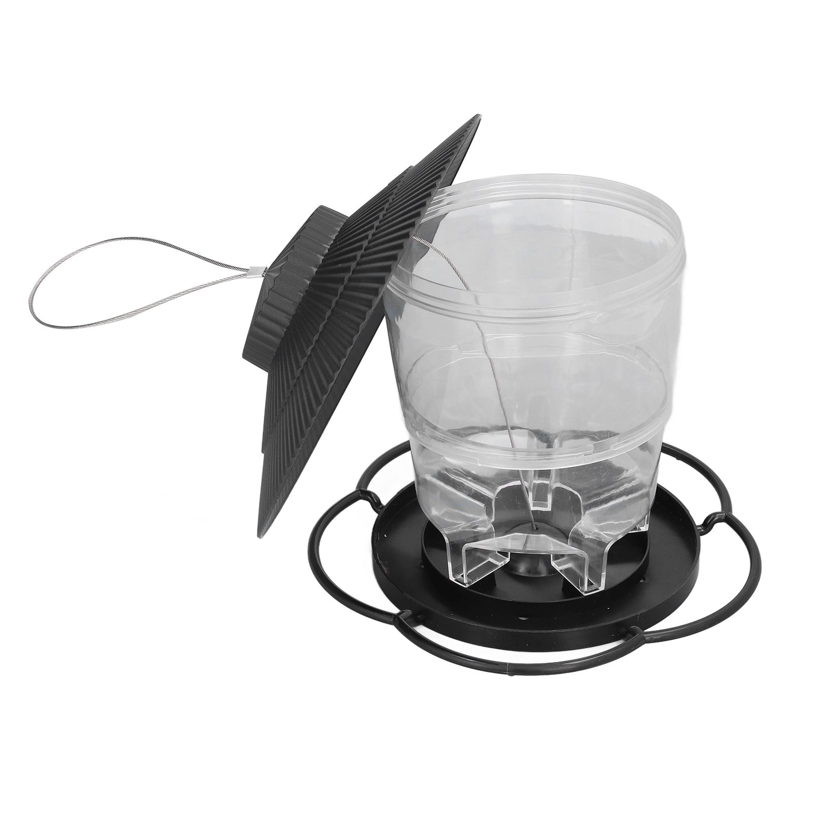Bird Feeder 1L Durable ABS Easy Filling Transparent Container Portable Pavilion Design Hanging Bird Feeder - Image 5