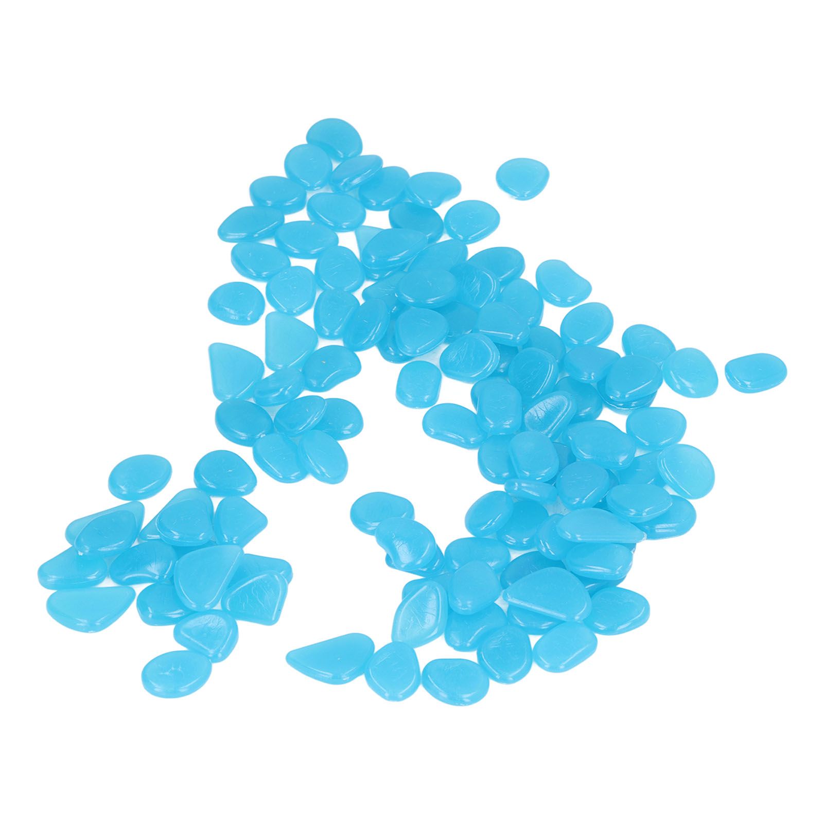 Outdoor Luminous Stones Colorful Fluorescent Luminous Pebbles for Dark Garden Courtyard Walkway Garden Trails 100 / Bag Dark Blue - Image 4