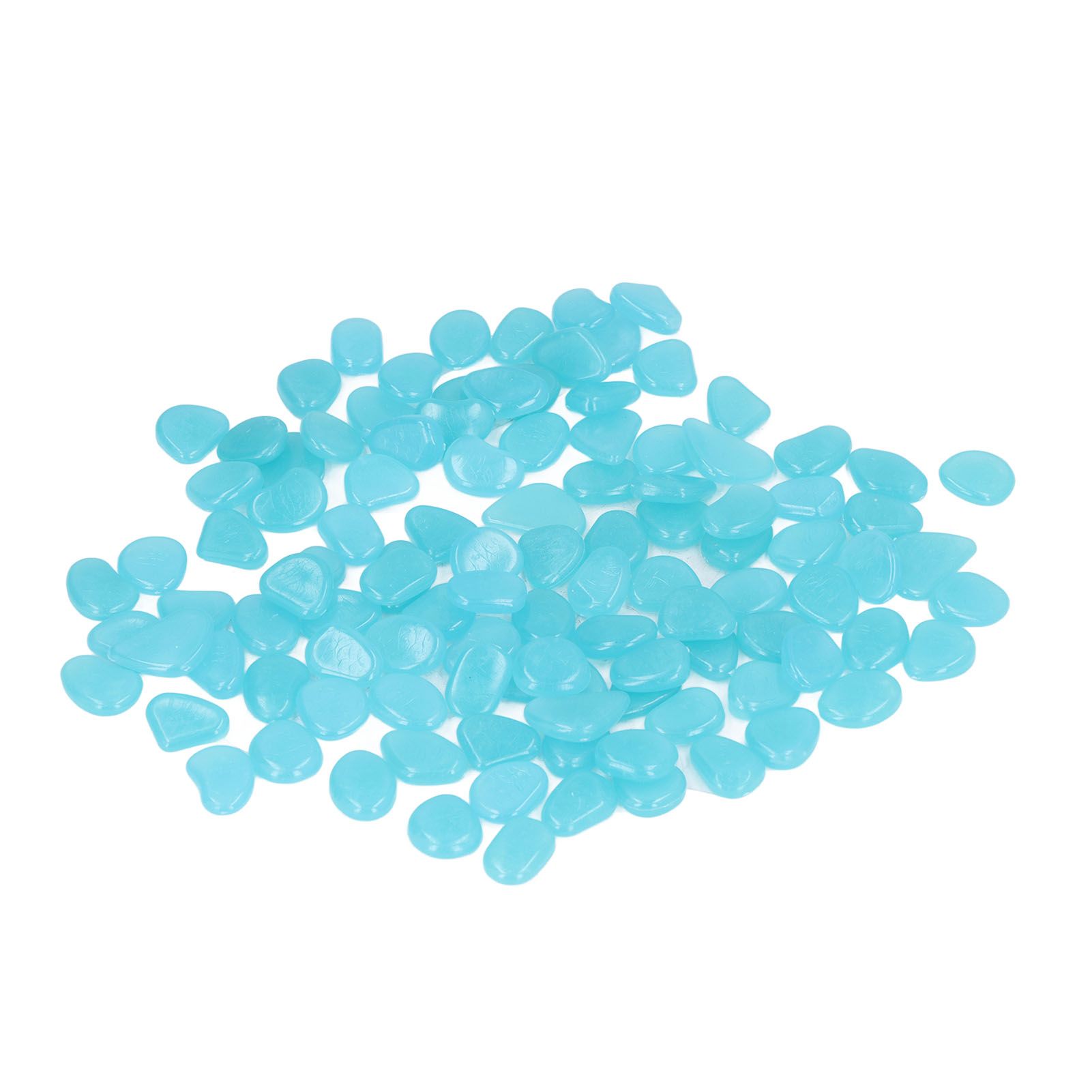 Outdoor Luminous Stones Colorful Fluorescent Luminous Pebbles for Dark Garden Courtyard Walkway Garden Trails 200 / Bag Light Blue - Image 2