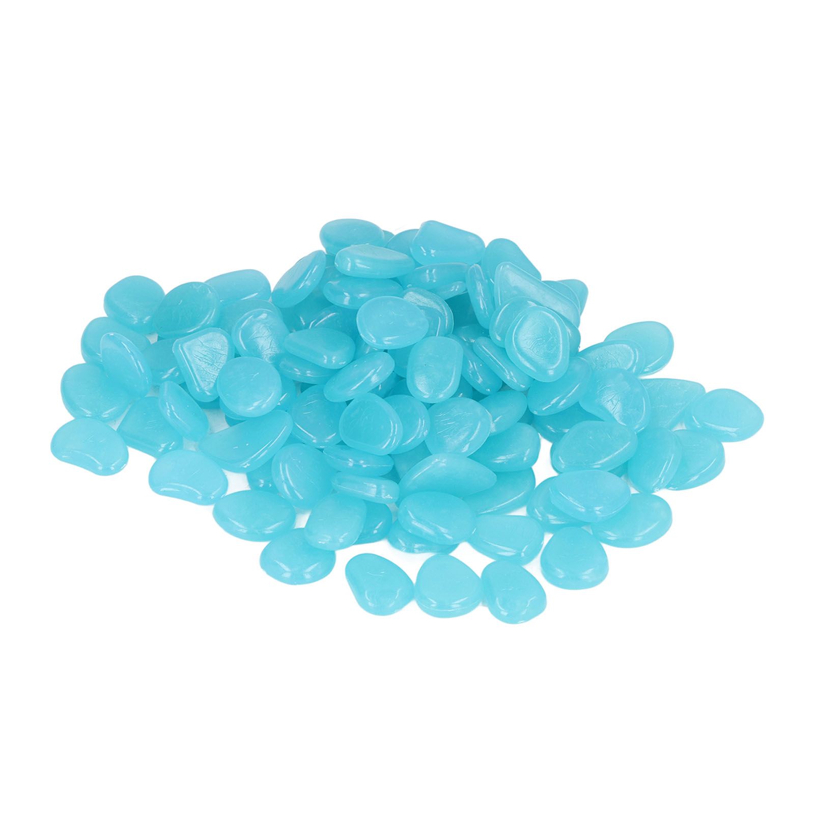 Outdoor Luminous Stones Colorful Fluorescent Luminous Pebbles for Dark Garden Courtyard Walkway Garden Trails 200 / Bag Light Blue - Image 4