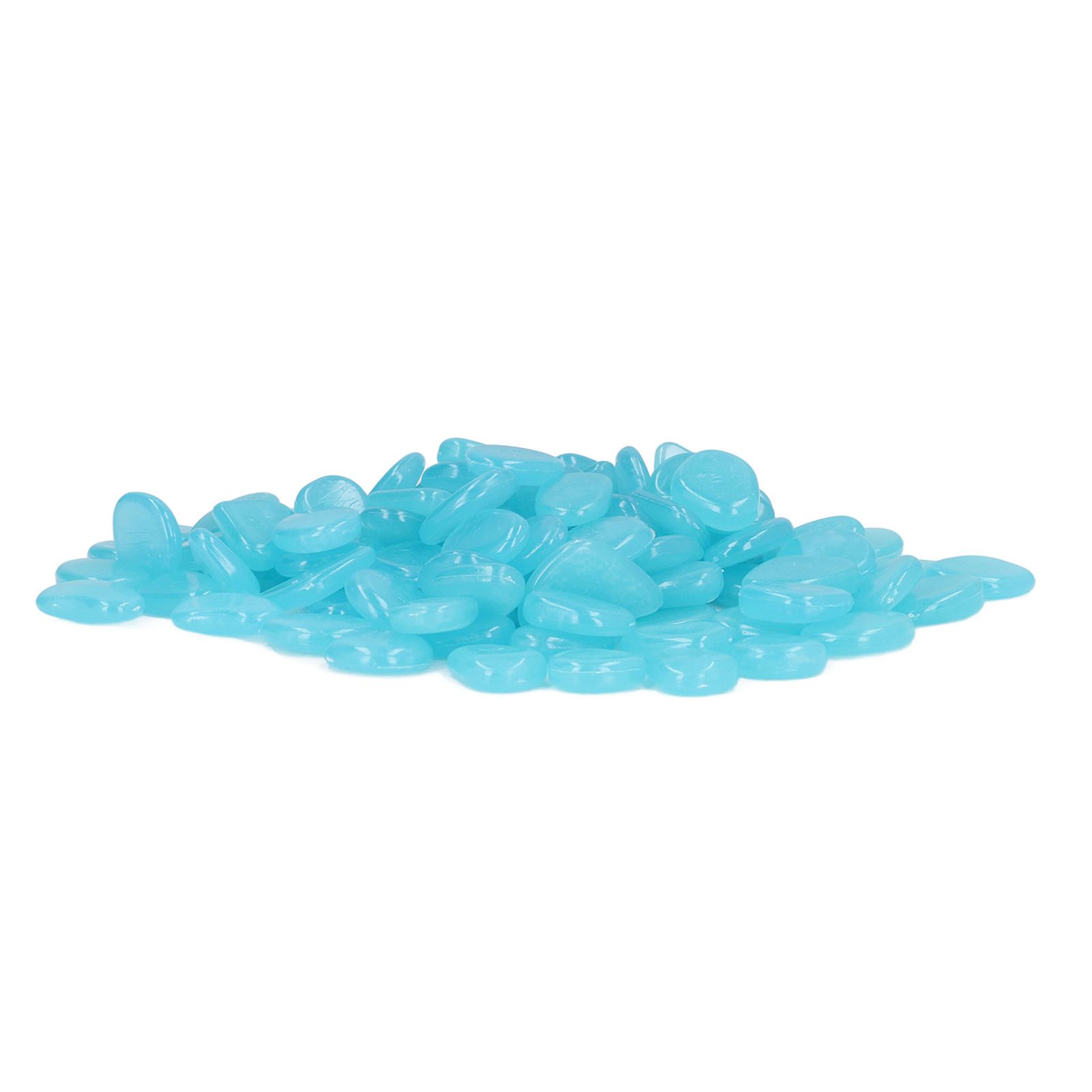 Outdoor Luminous Stones Colorful Fluorescent Luminous Pebbles for Dark Garden Courtyard Walkway Garden Trails 200 / Bag Light Blue - Image 5