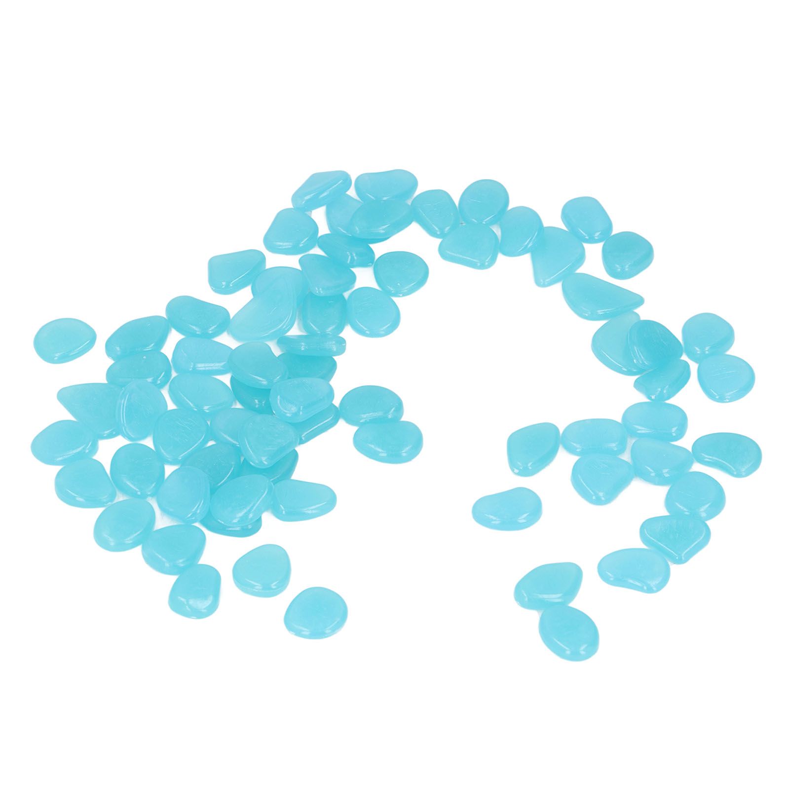 Outdoor Luminous Stones Colorful Fluorescent Luminous Pebbles for Dark Garden Courtyard Walkway Garden Trails 200 / Bag Light Blue - Image 6