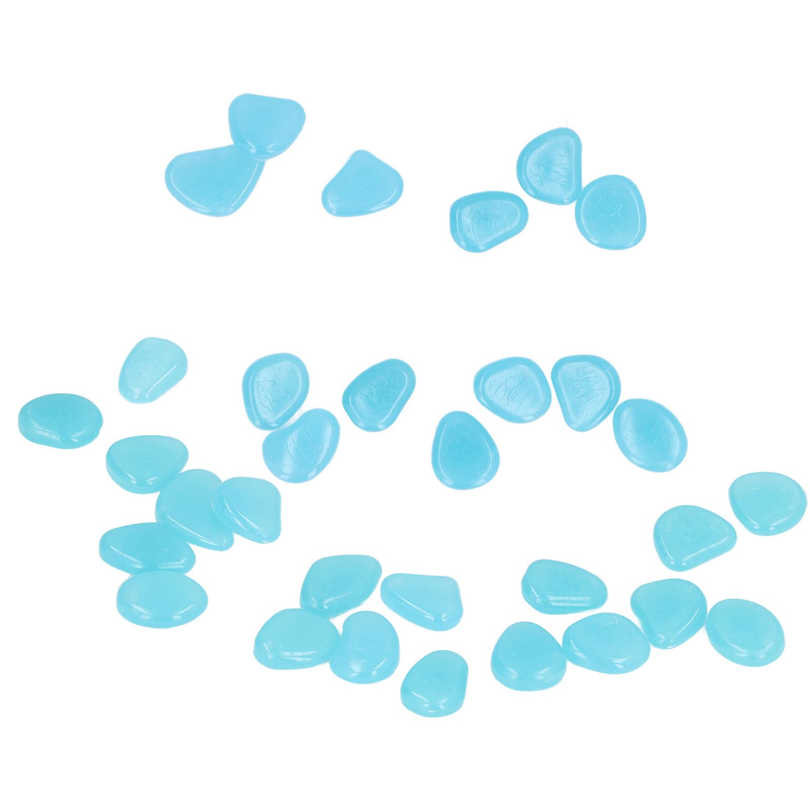 Outdoor Luminous Stones Colorful Fluorescent Luminous Pebbles for Dark Garden Courtyard Walkway Garden Trails 200 / Bag Light Blue - Image 7