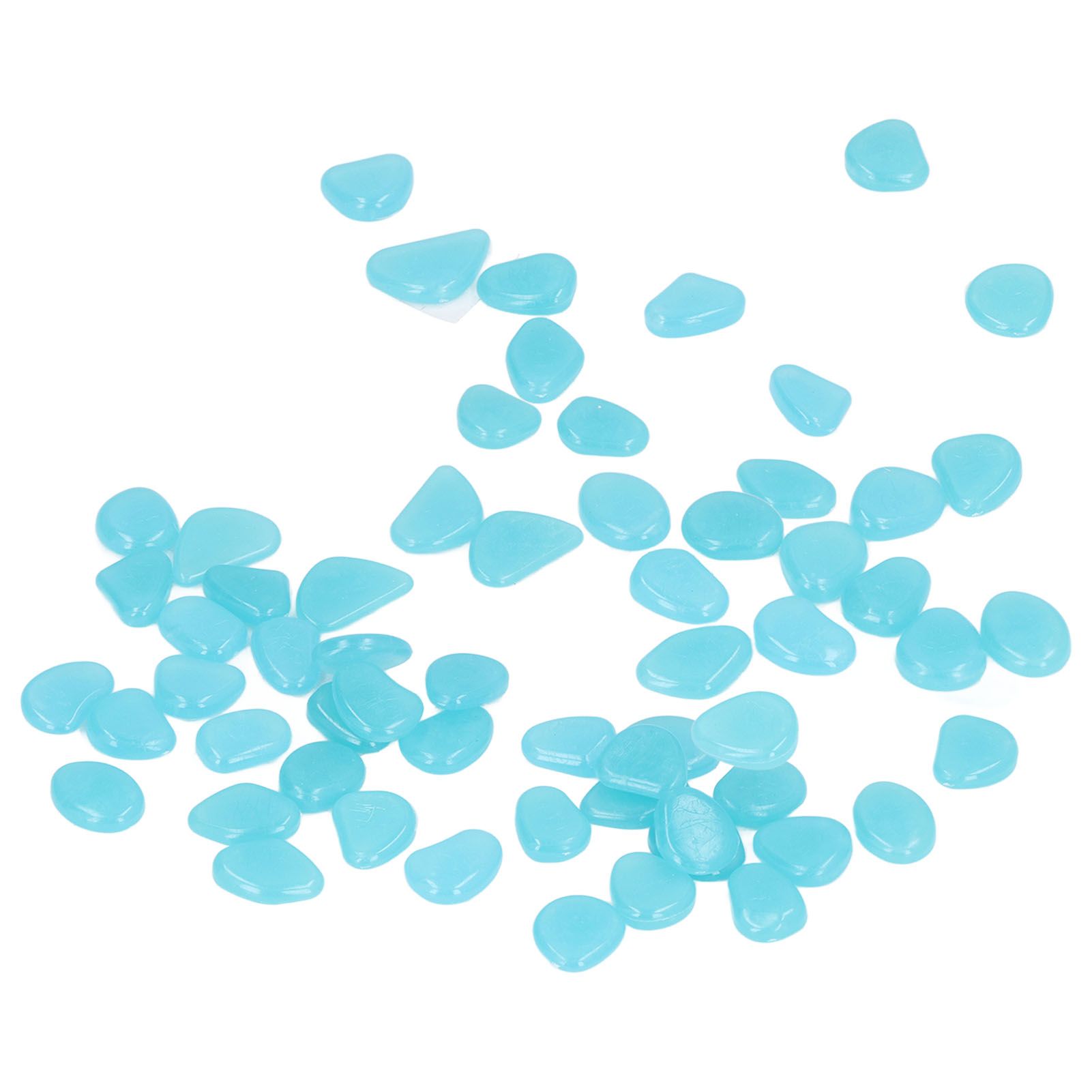 Outdoor Luminous Stones Colorful Fluorescent Luminous Pebbles for Dark Garden Courtyard Walkway Garden Trails 200 / Bag Light Blue - Image 8