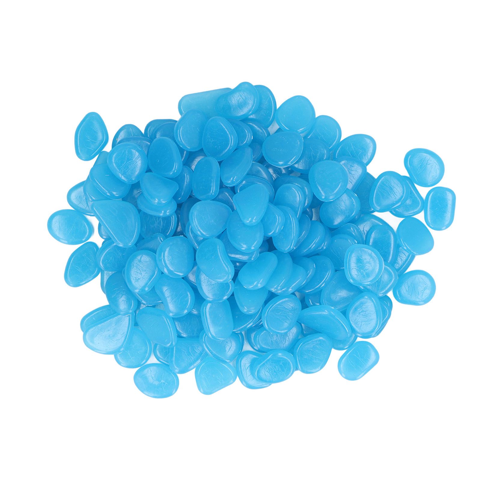 Outdoor Luminous Stones Colorful Fluorescent Luminous Pebbles for Dark Garden Courtyard Walkway Garden Trails 200 / Bag Dark Blue - Image 2