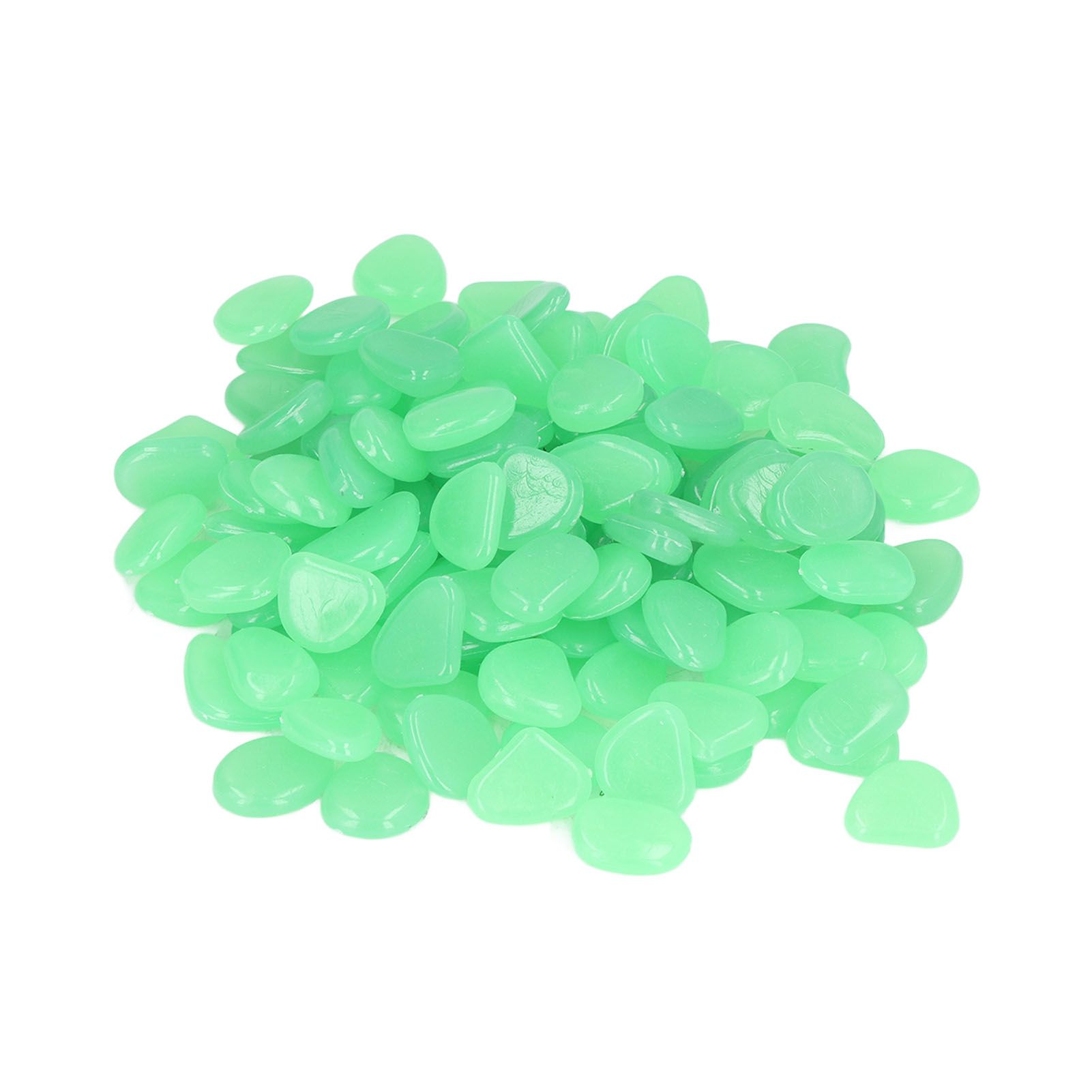 Outdoor Luminous Stones Colorful Fluorescent Luminous Pebbles for Dark Garden Courtyard Walkway Garden Trails 200 / Bag Turquoise - Image 2