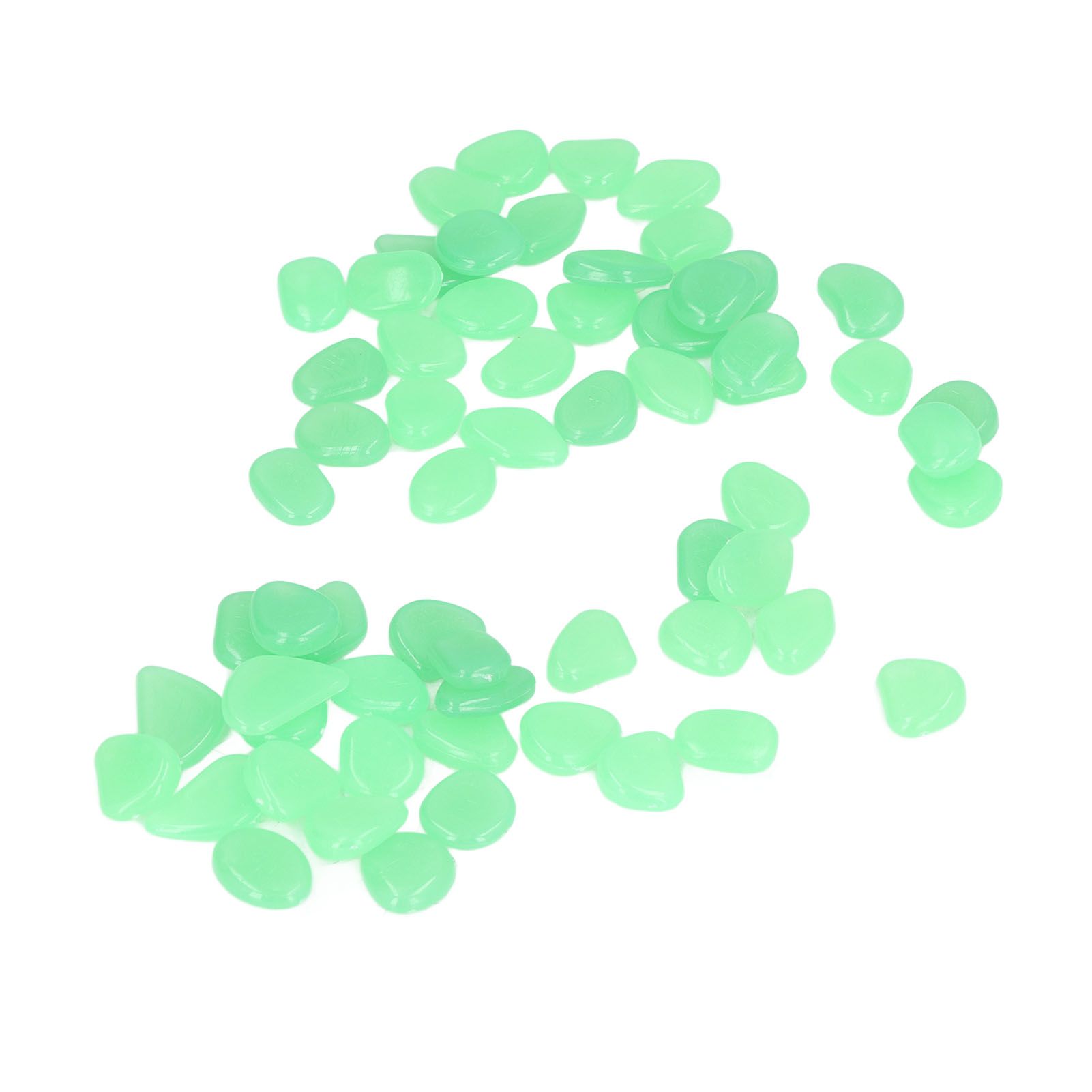 Outdoor Luminous Stones Colorful Fluorescent Luminous Pebbles for Dark Garden Courtyard Walkway Garden Trails 200 / Bag Turquoise - Image 3