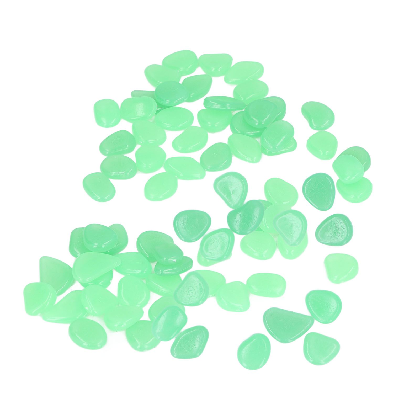 Outdoor Luminous Stones Colorful Fluorescent Luminous Pebbles for Dark Garden Courtyard Walkway Garden Trails 200 / Bag Turquoise - Image 4
