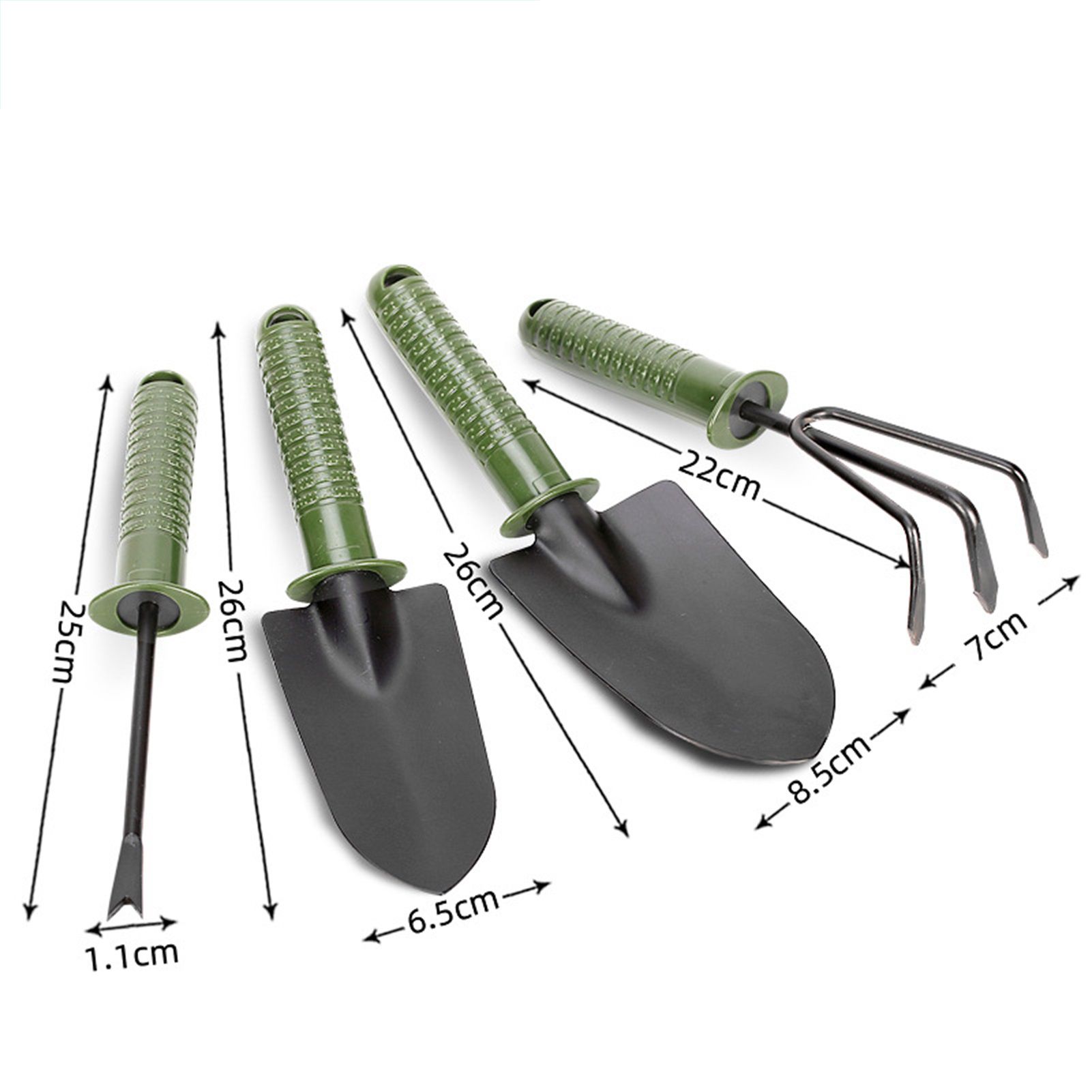 4pcs Garden Shovel Set Home Indoor Gardening Flower Gardening Mini Shovel Set Bonsai Tools Green Four Piece Set - Image 2