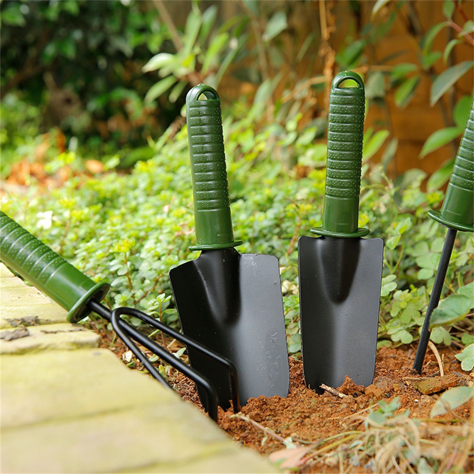 4pcs Garden Shovel Set Home Indoor Gardening Flower Gardening Mini Shovel Set Bonsai Tools Green Four Piece Set - Image 4
