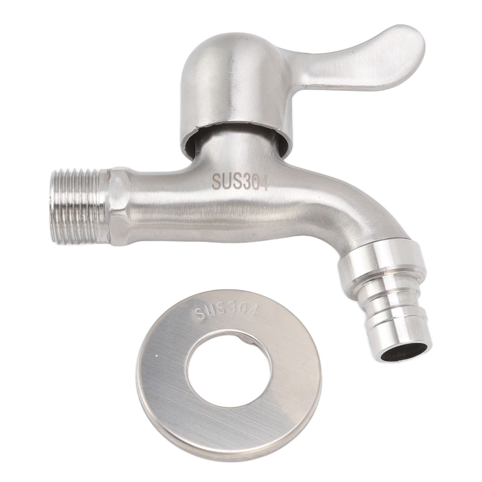 G1/2 Washing Machine Tap Leakage Proof Cold Water Stainless Steel Wall Mounted Faucet for Garden Kitchen - Image 1