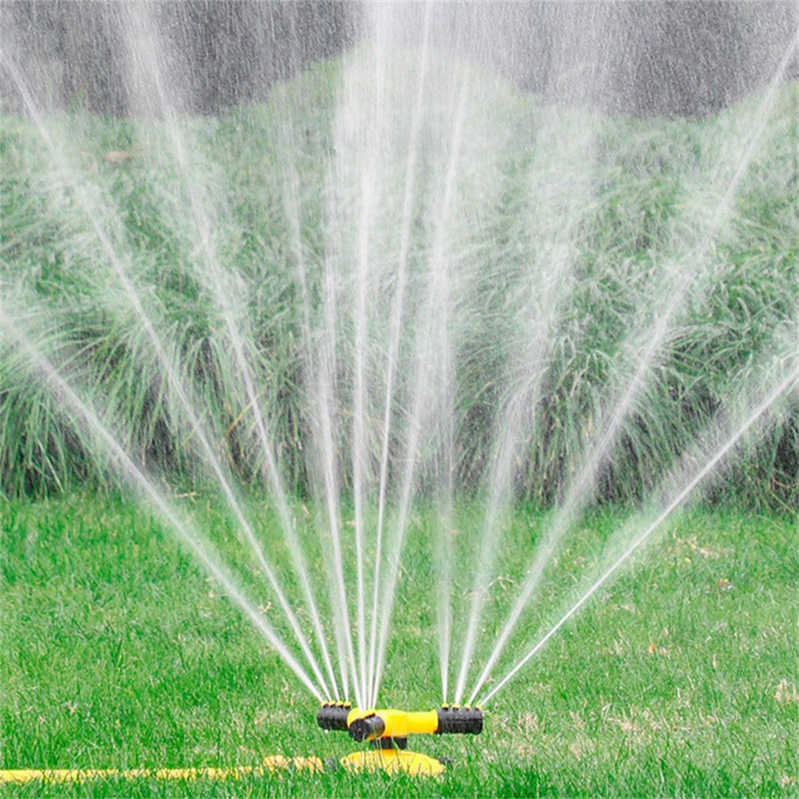 360 Degrees Automatic Rotating Sprinkler Three Prong Irrigation Lawn Sprinkler Garden Sprinkler Watering Device Only Rotating Sprinkler - Image 2