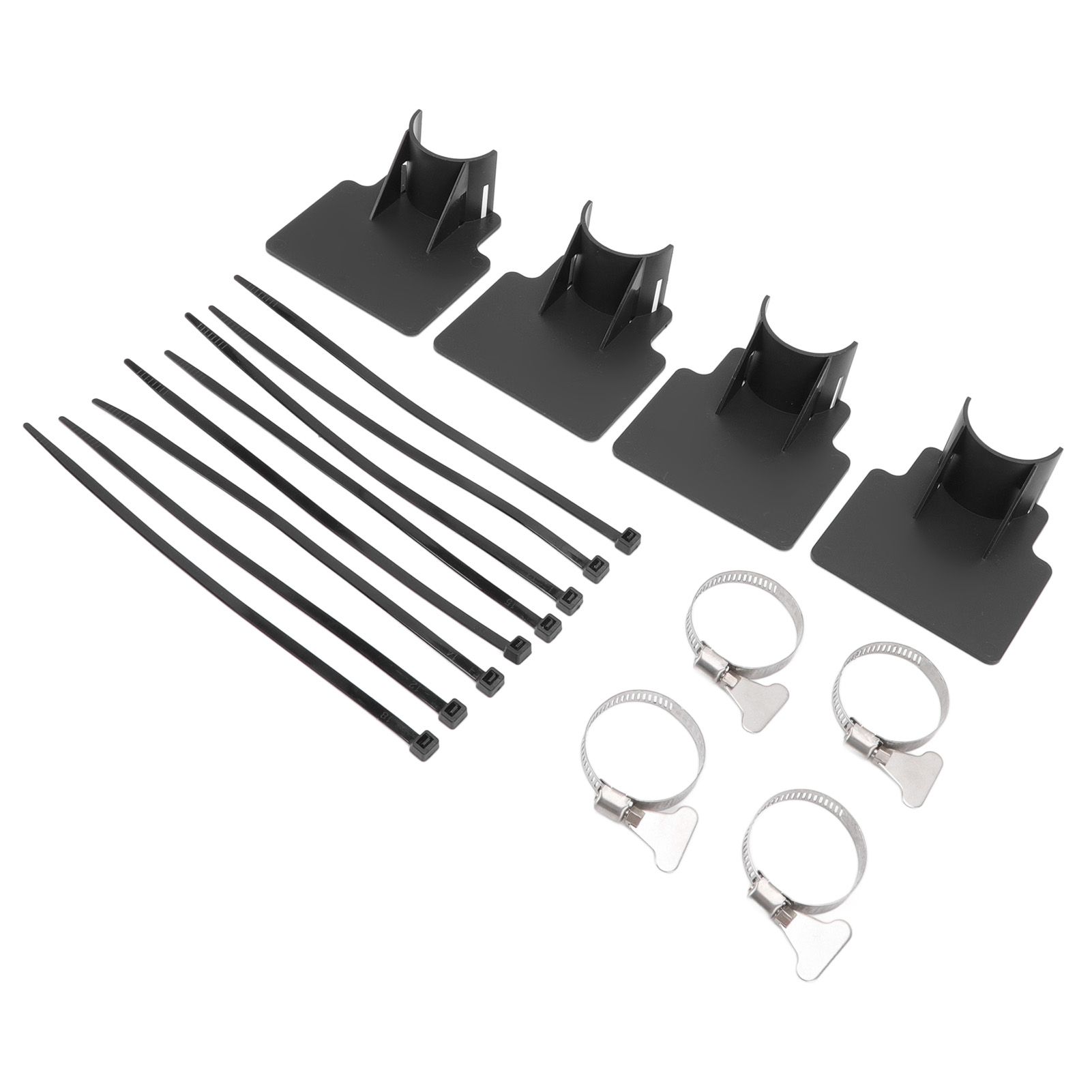 4 Sets Swimming Pool Pipe Holder Prevent Pipe Slip Cable Ties Stainless Steel Hose Clamp Swimming Pool Hose Holder Black - Image 5
