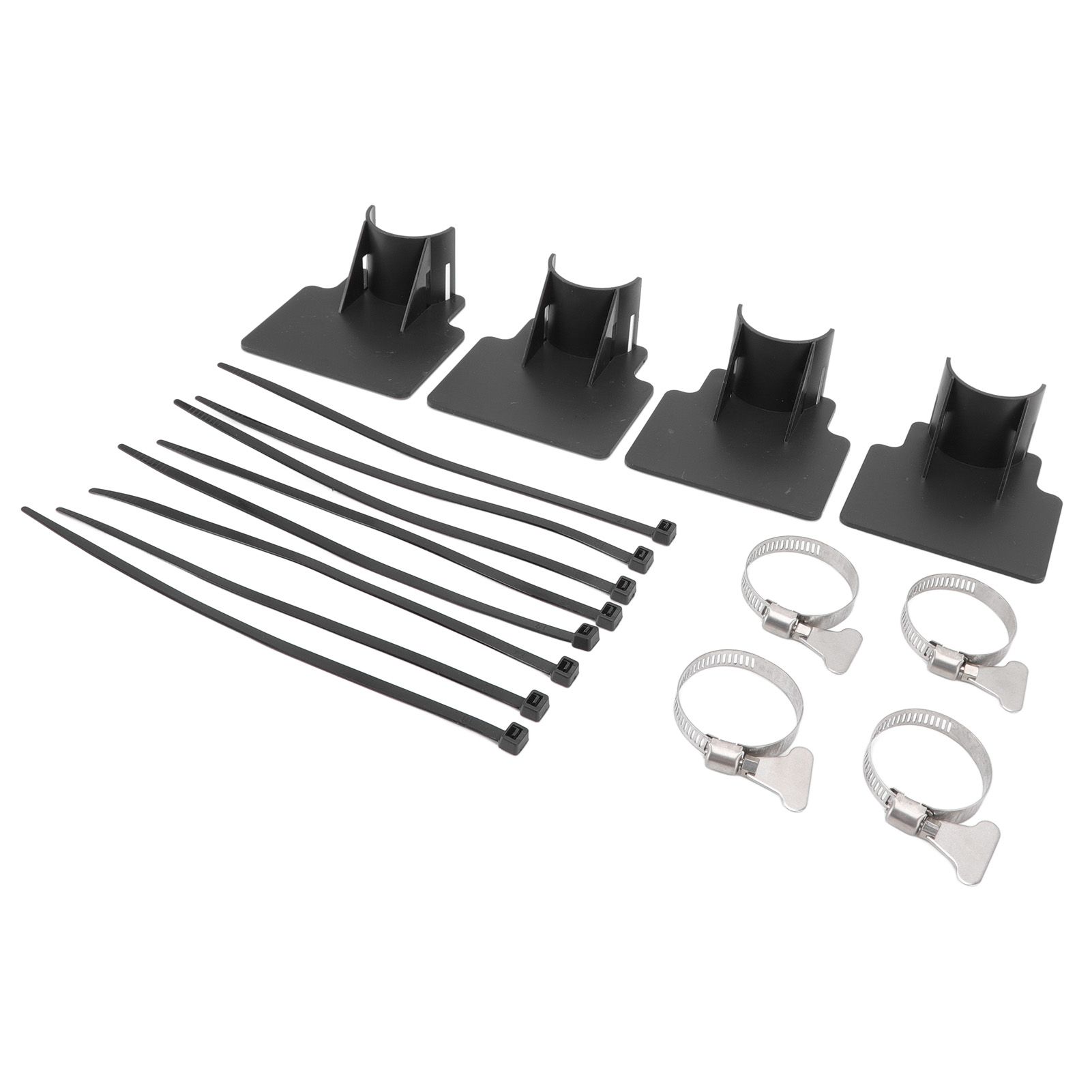 4 Sets Swimming Pool Pipe Holder Prevent Pipe Slip Cable Ties Stainless Steel Hose Clamp Swimming Pool Hose Holder Black - Image 6