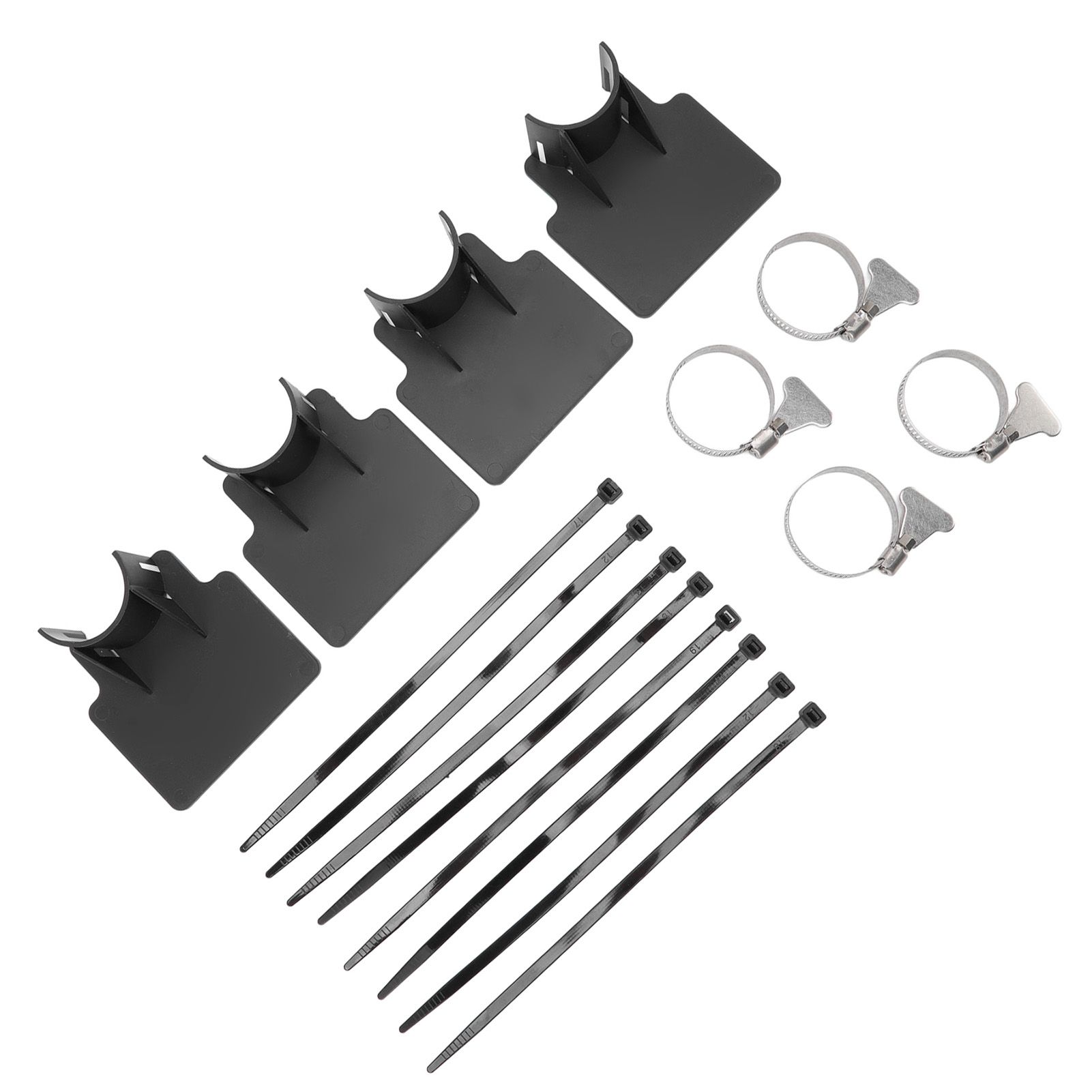 4 Sets Swimming Pool Pipe Holder Prevent Pipe Slip Cable Ties Stainless Steel Hose Clamp Swimming Pool Hose Holder Black - Image 7
