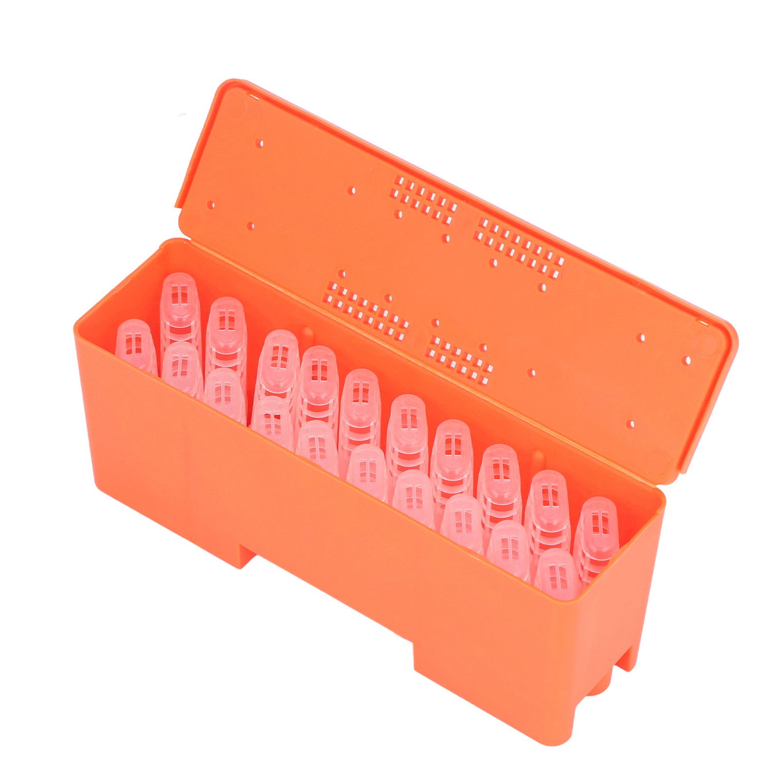King Cage Transport Box with 20Pcs Queen Bee Rearing Cages Transparent King Cage Beekeeping Tools - Image 3