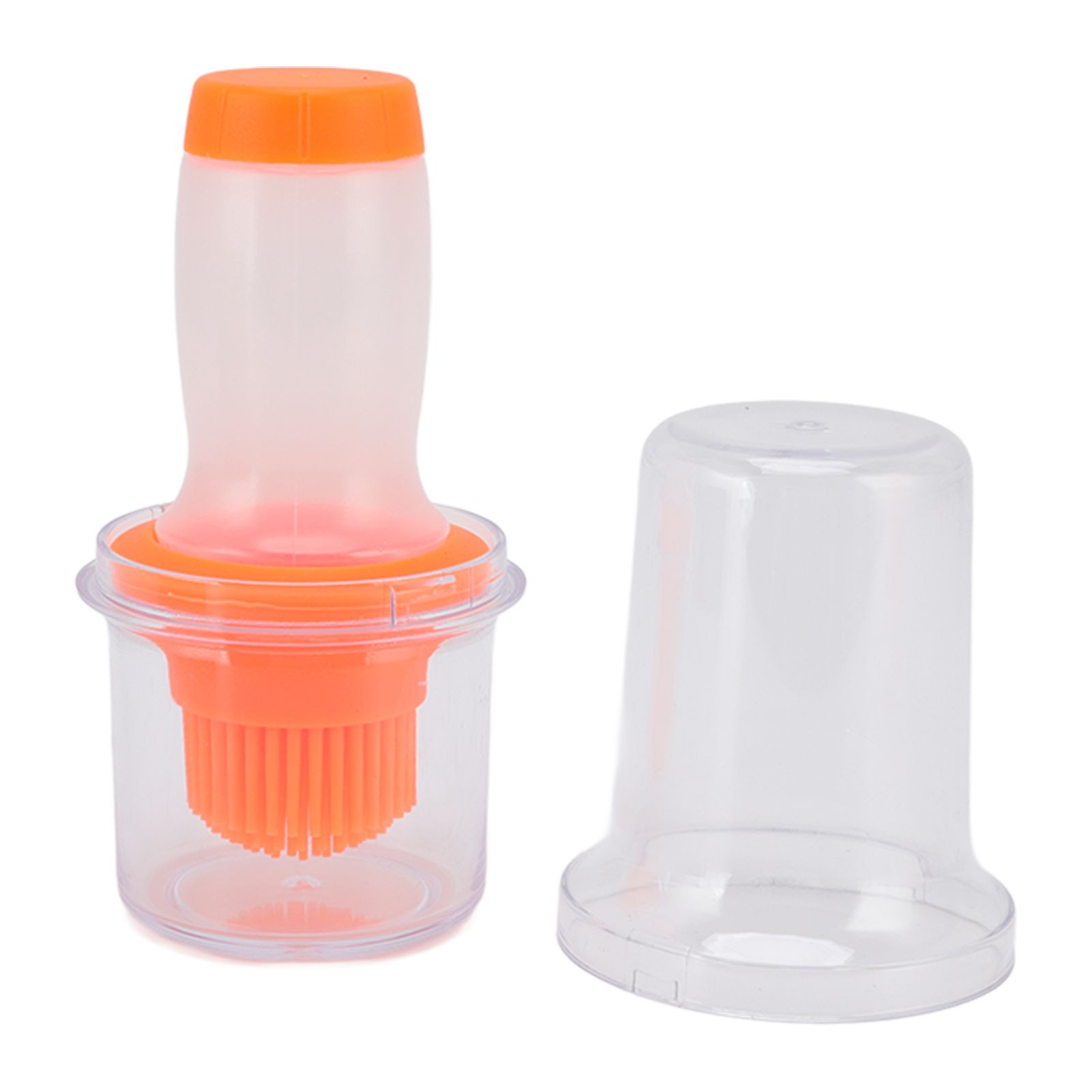 Oil Dispenser Bottle 60ml Food Grade Silicone Squeeze Type Brush Evenly Heat Insulation Cooking Oil Dispenser Orange - Image 1