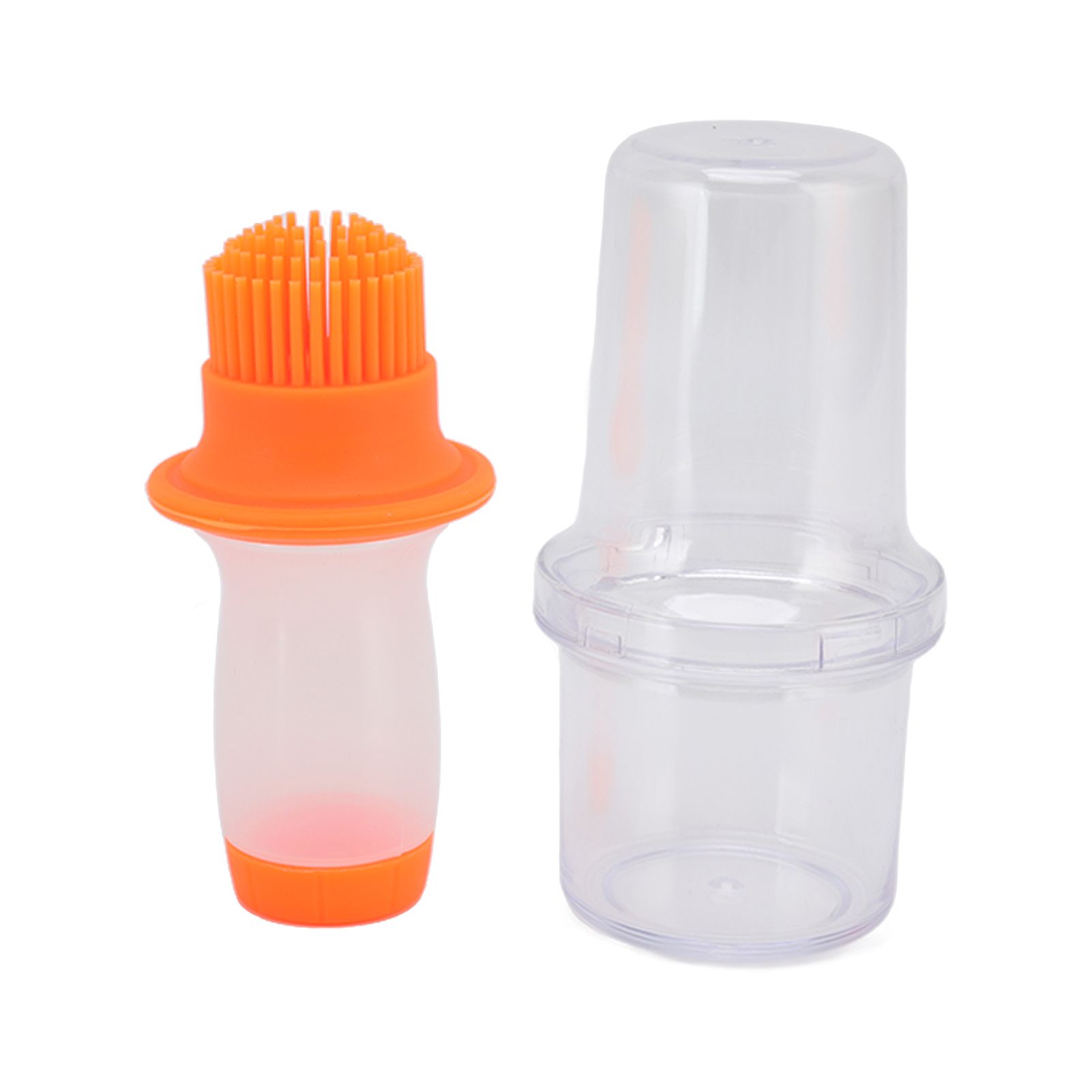 Oil Dispenser Bottle 60ml Food Grade Silicone Squeeze Type Brush Evenly Heat Insulation Cooking Oil Dispenser Orange - Image 4