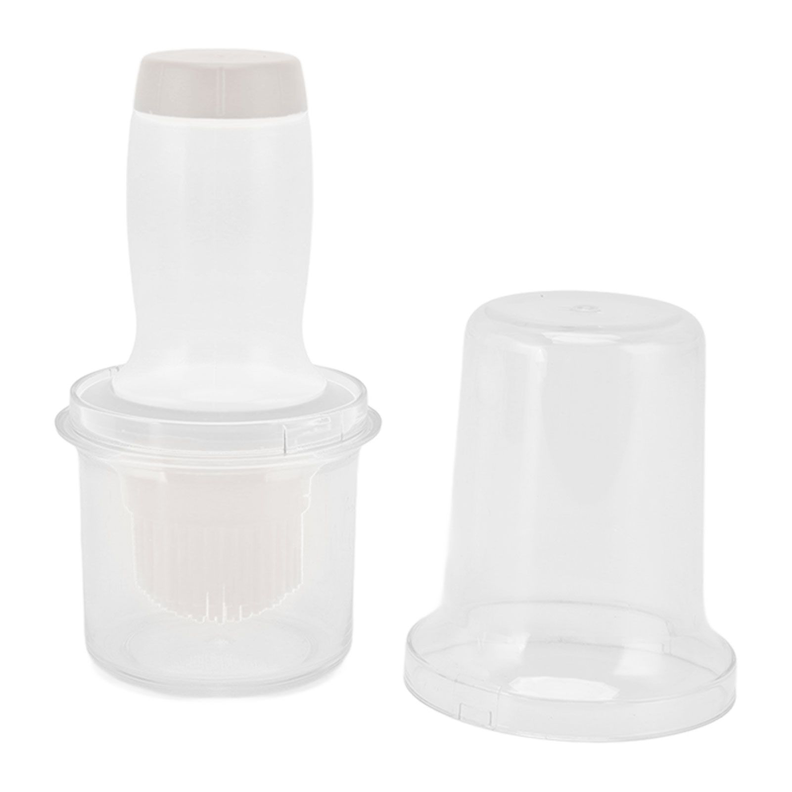 Oil Dispenser Bottle 60ml Food Grade Silicone Squeeze Type Brush Evenly Heat Insulation Cooking Oil Dispenser Gray White - Image 1